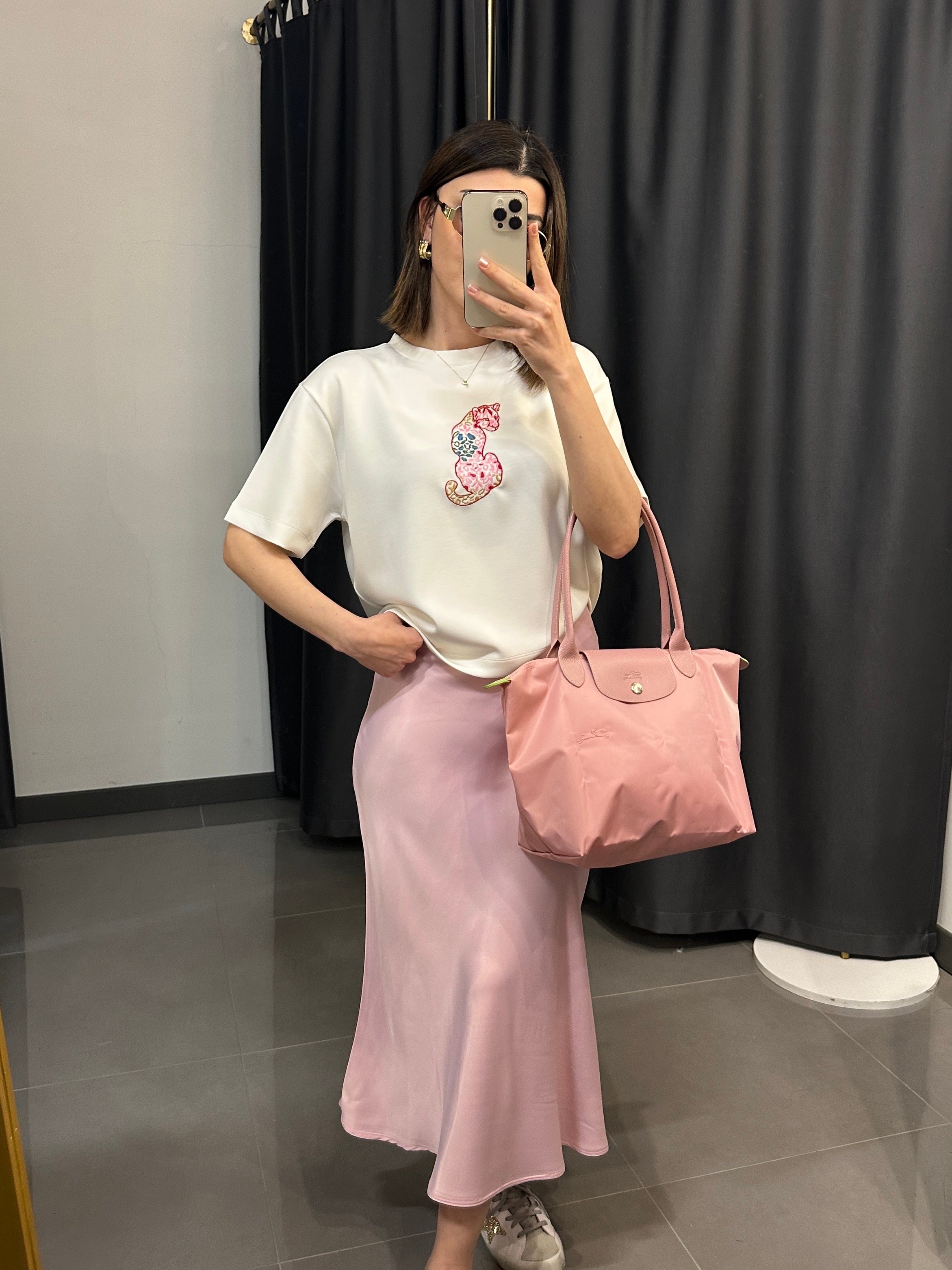 Midi Boy Saten Etek Şeker Pembe