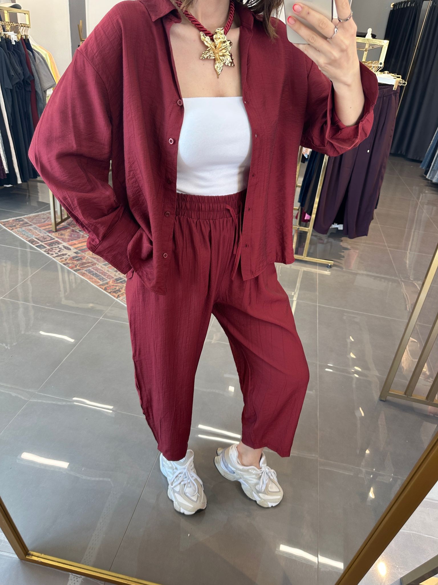 Premium Doku Pantolon-Gömlek Takım