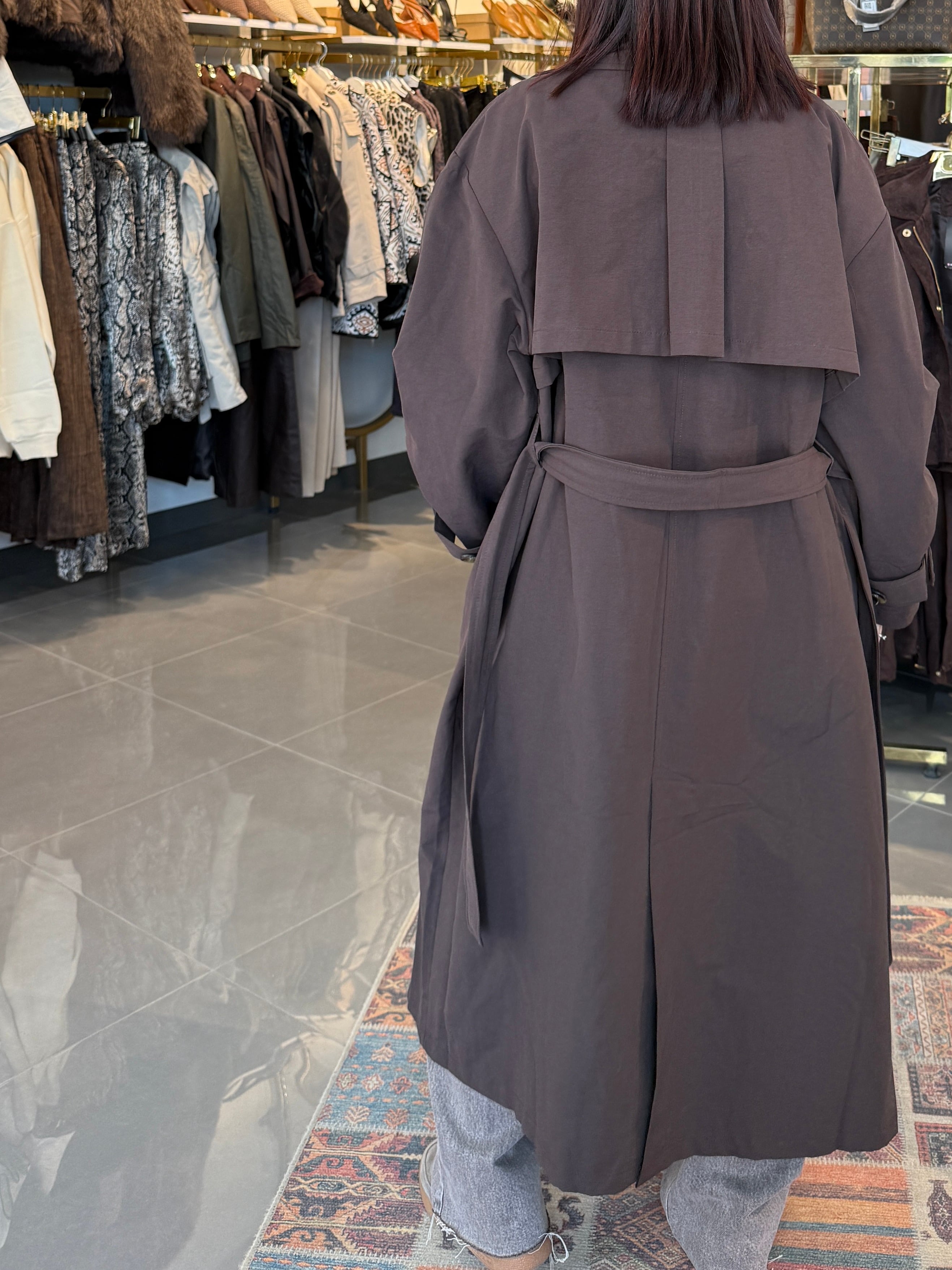 Premium Kumaş Oversize Trenç