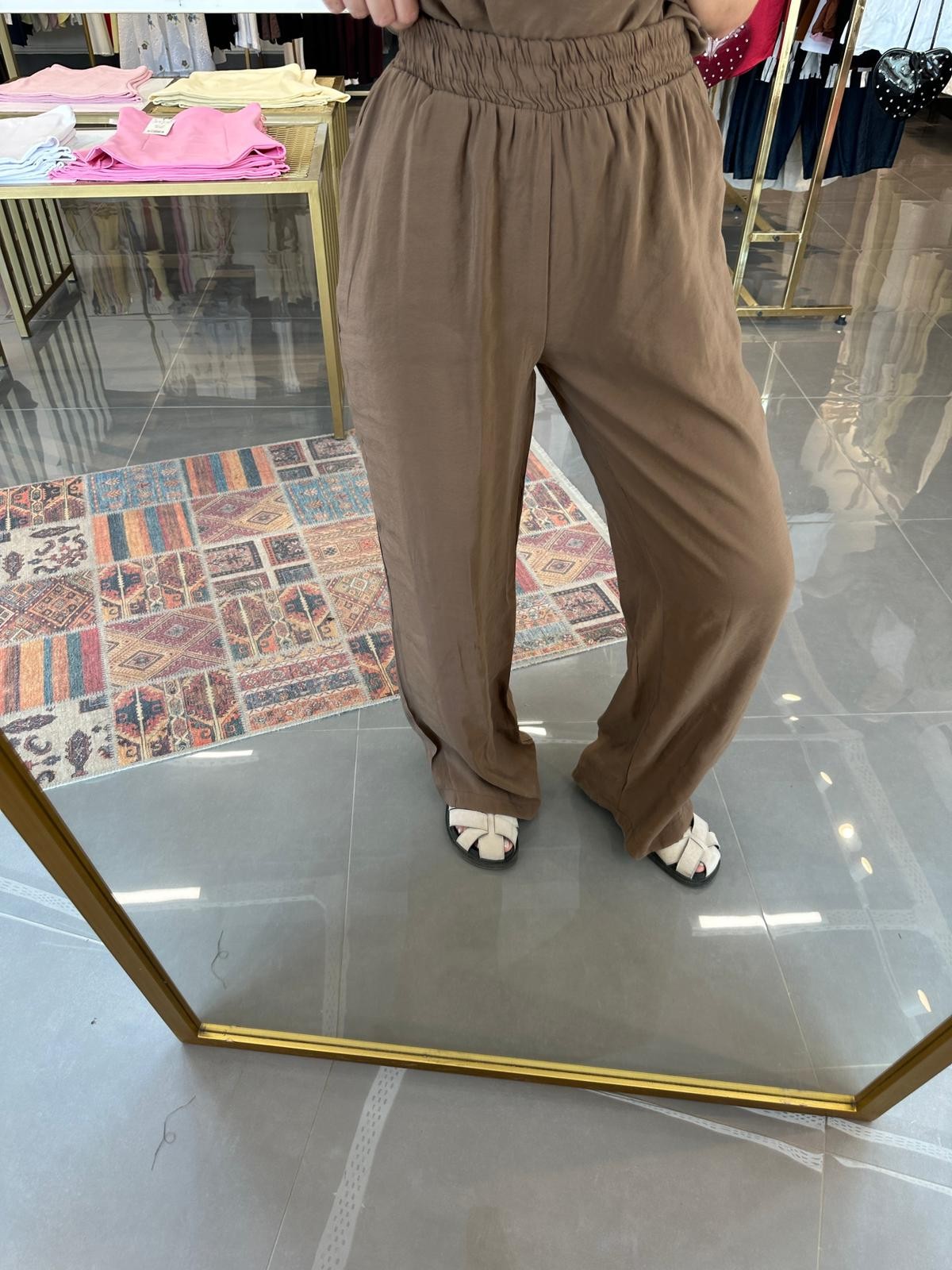 Sıfır Kol Bluz Pantolon Takım