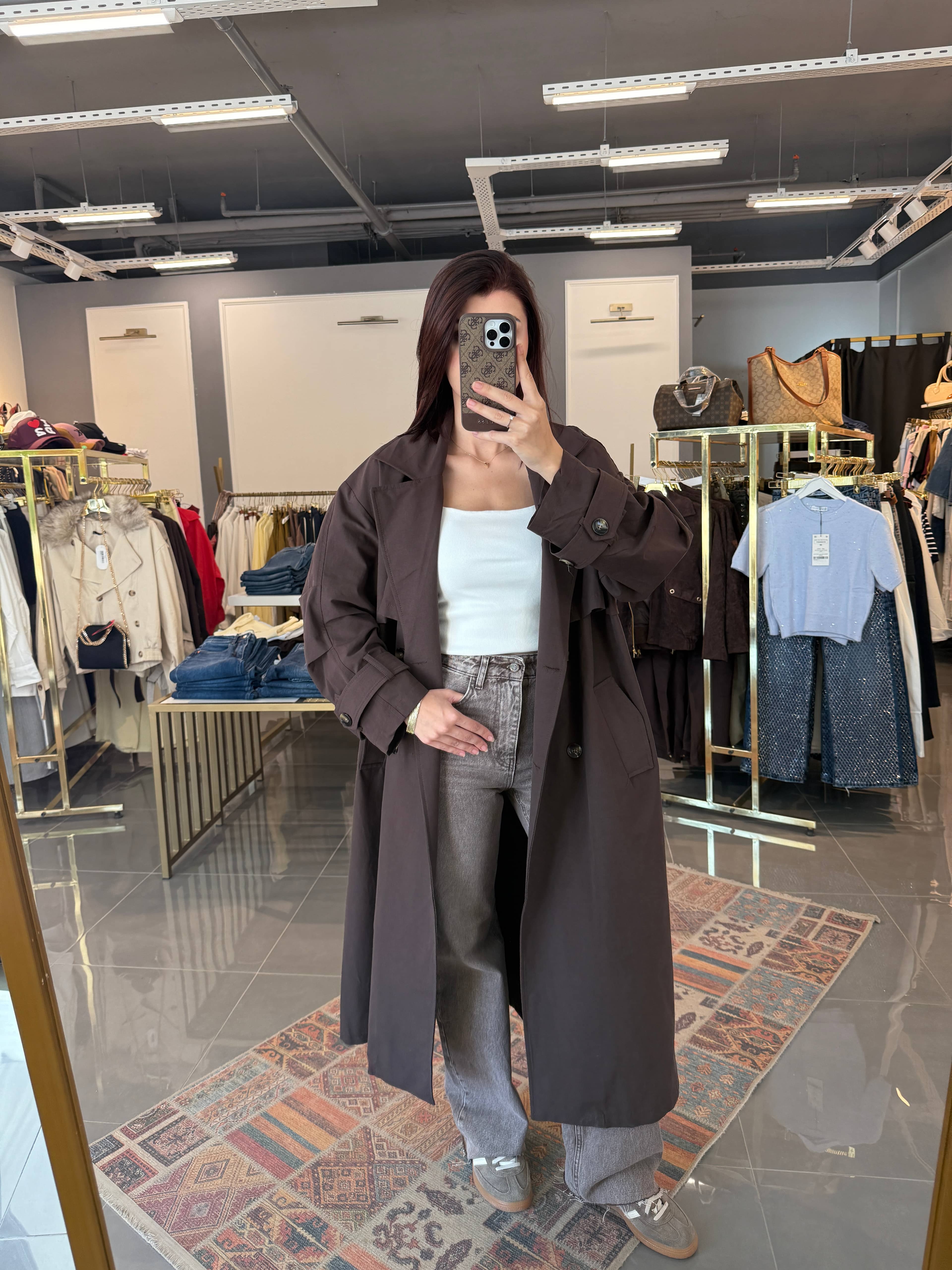 Premium Kumaş Oversize Trenç