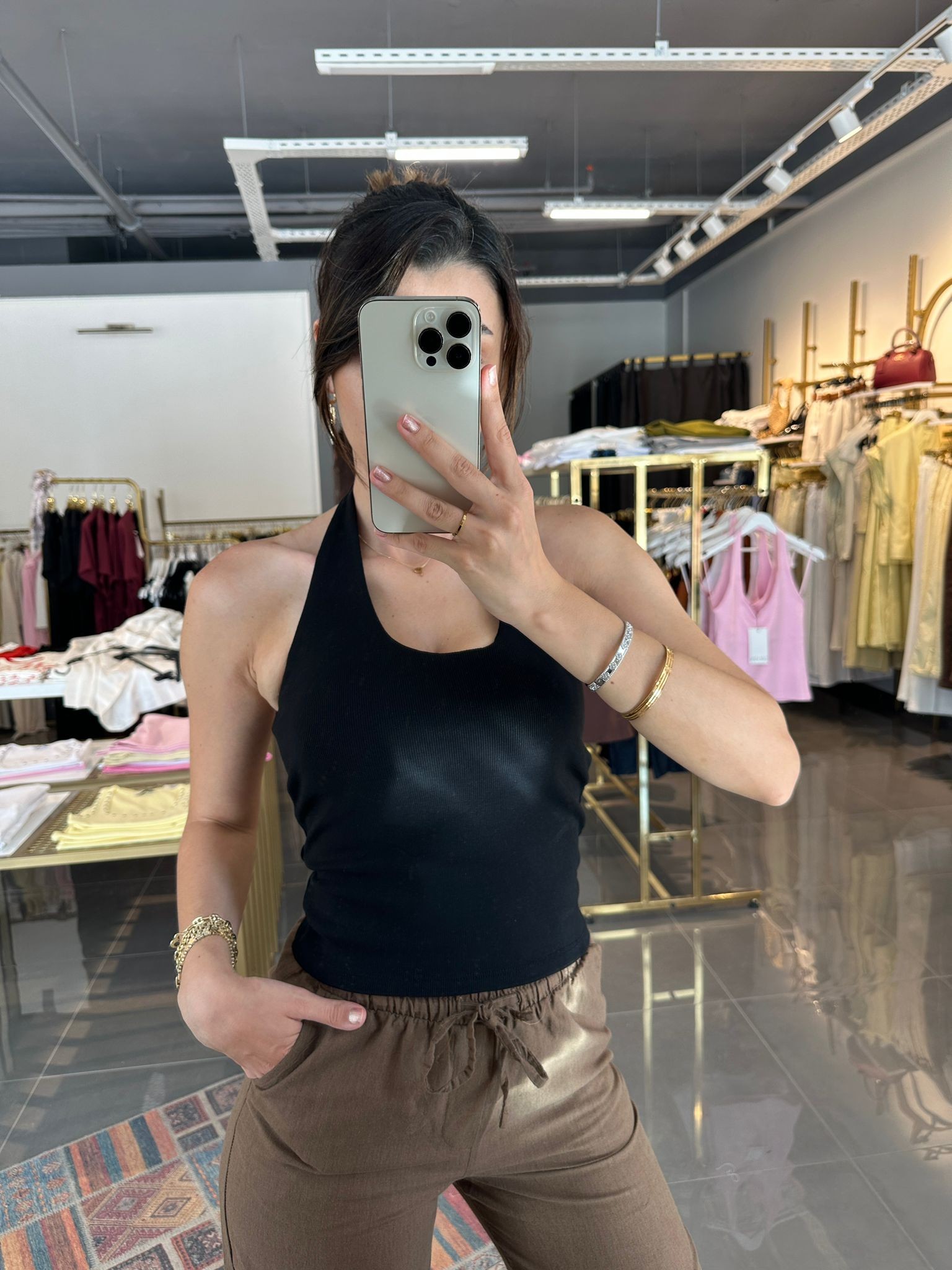 Halter Yaka Fİtilli Top
