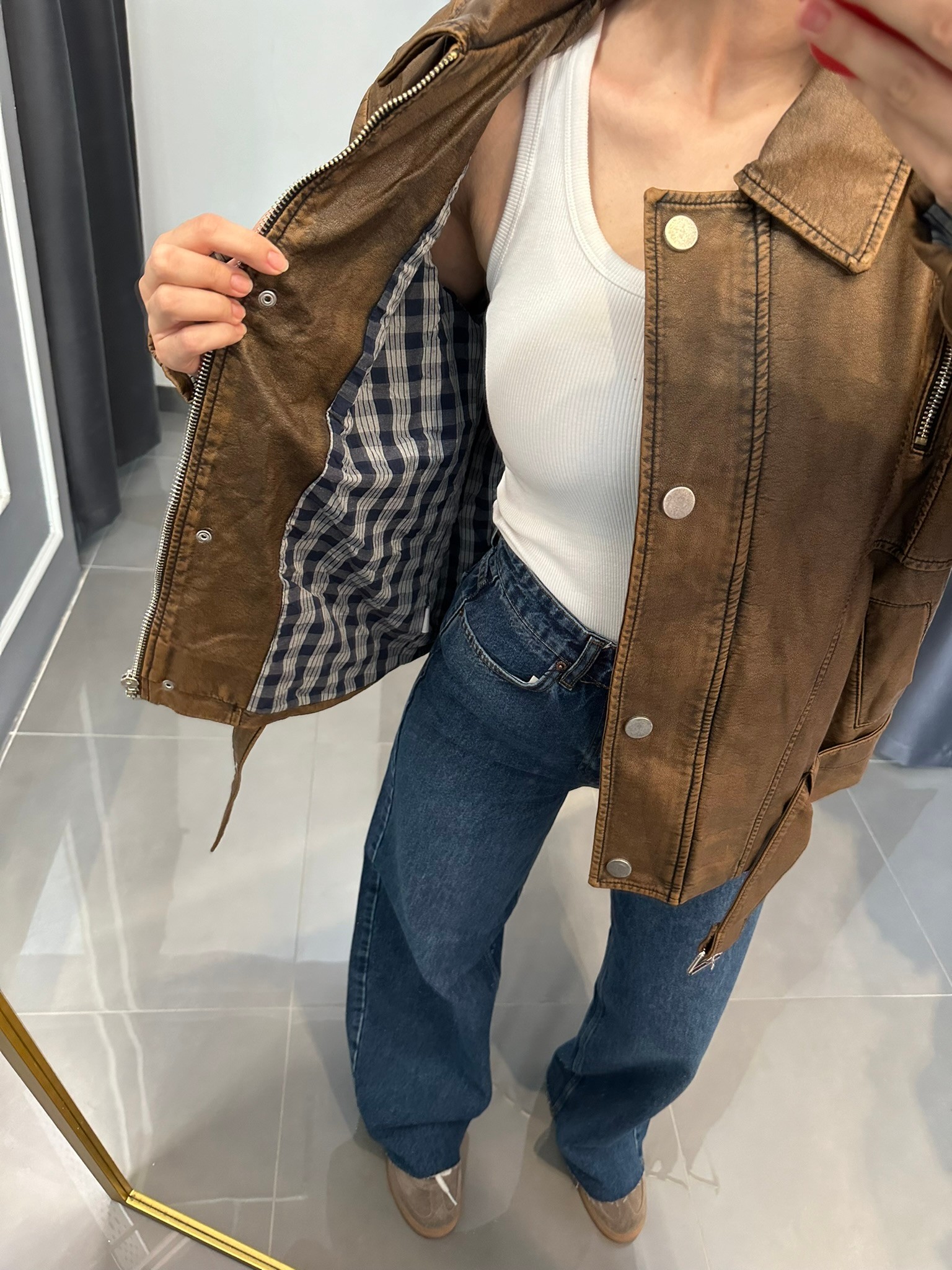 Premium Yumuşak Deri Retro Ceket