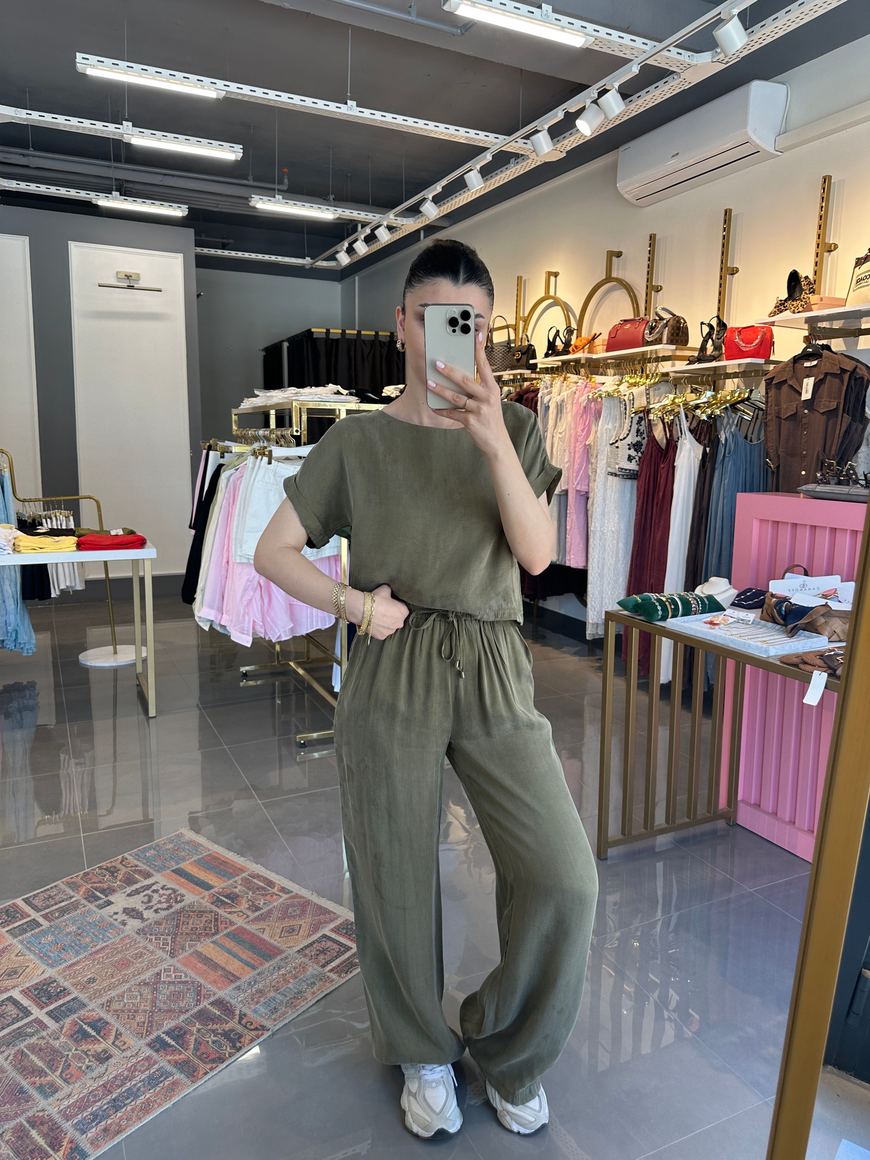 Premium Bluz Pantolon Takım Haki