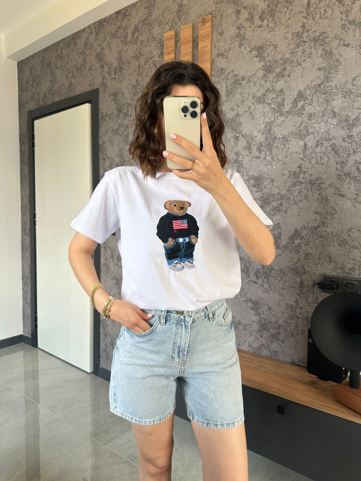Özel Seri Denim Şort Buz Mavi