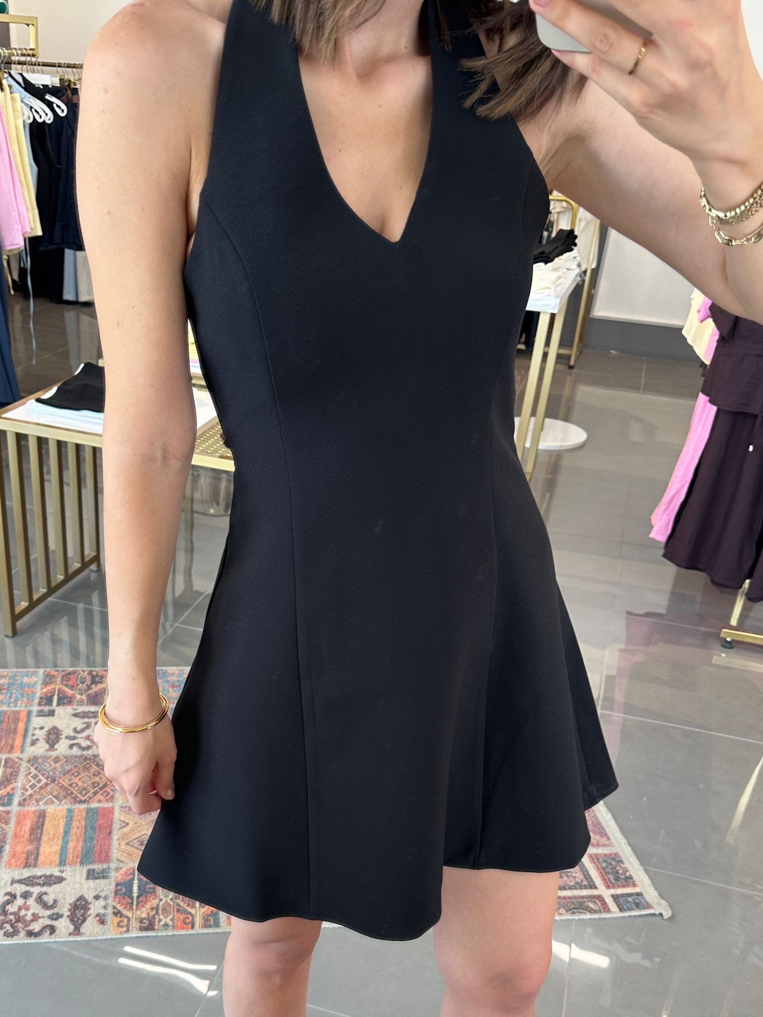 Premium Boyundan Askılı Mini Elbise 