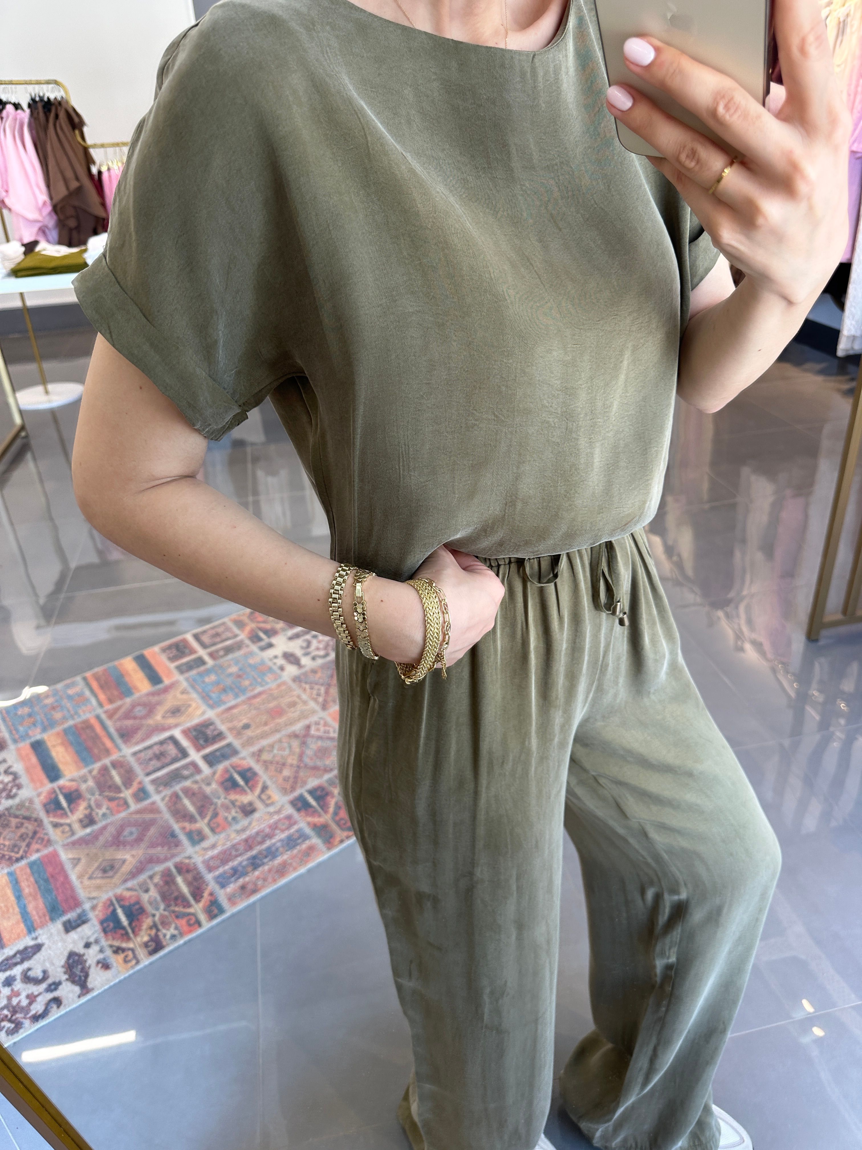 Premium Bluz Pantolon Takım Haki