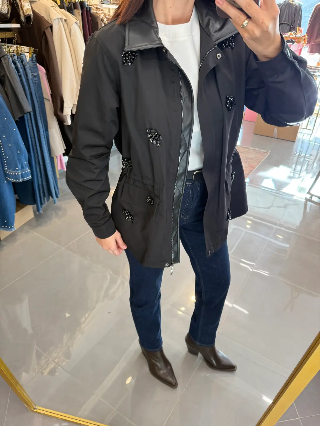 Marka Model Boncuk İşlemeli Mont