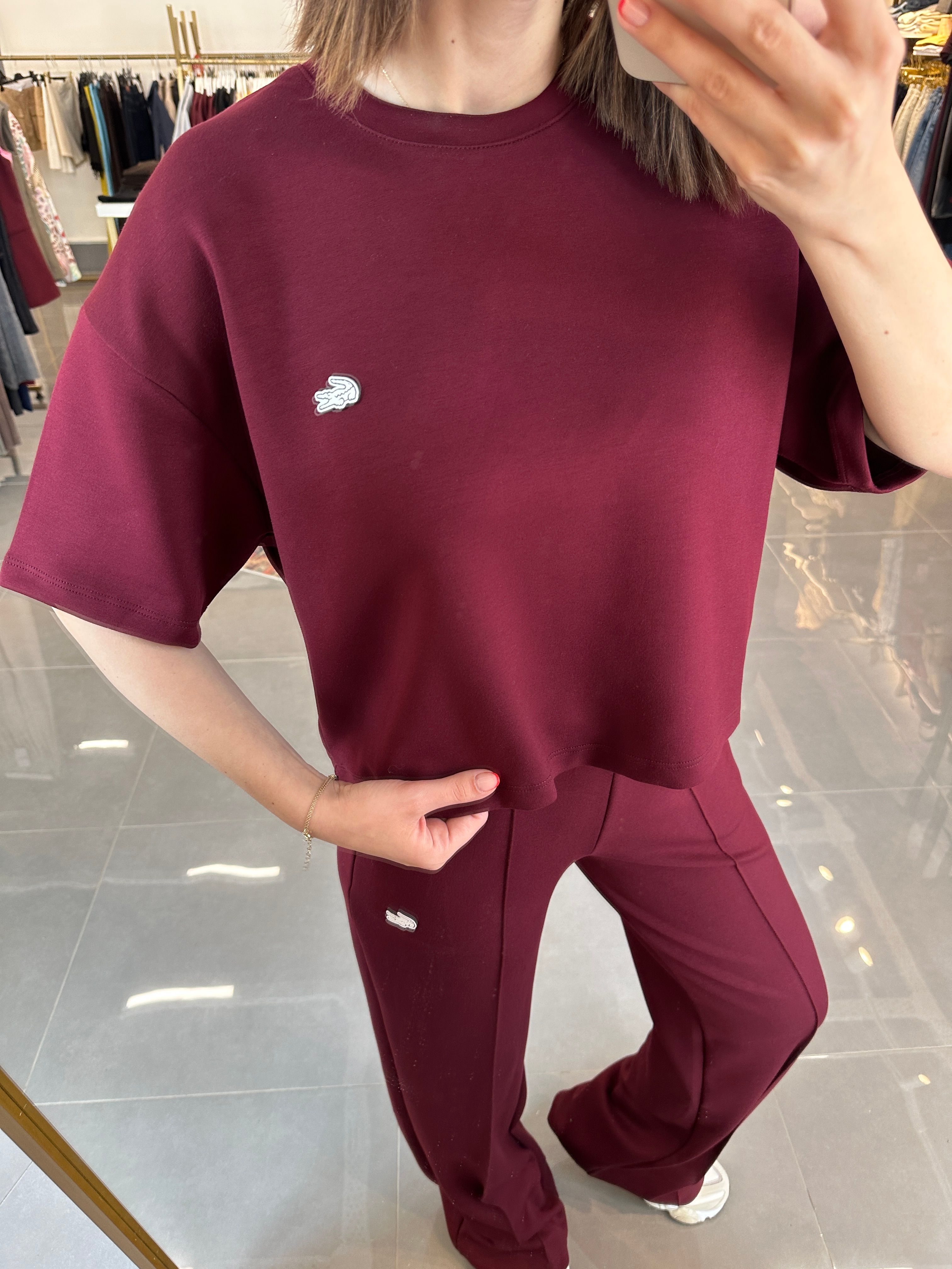 Orj Marka Etiketli Modal Takım Bordo