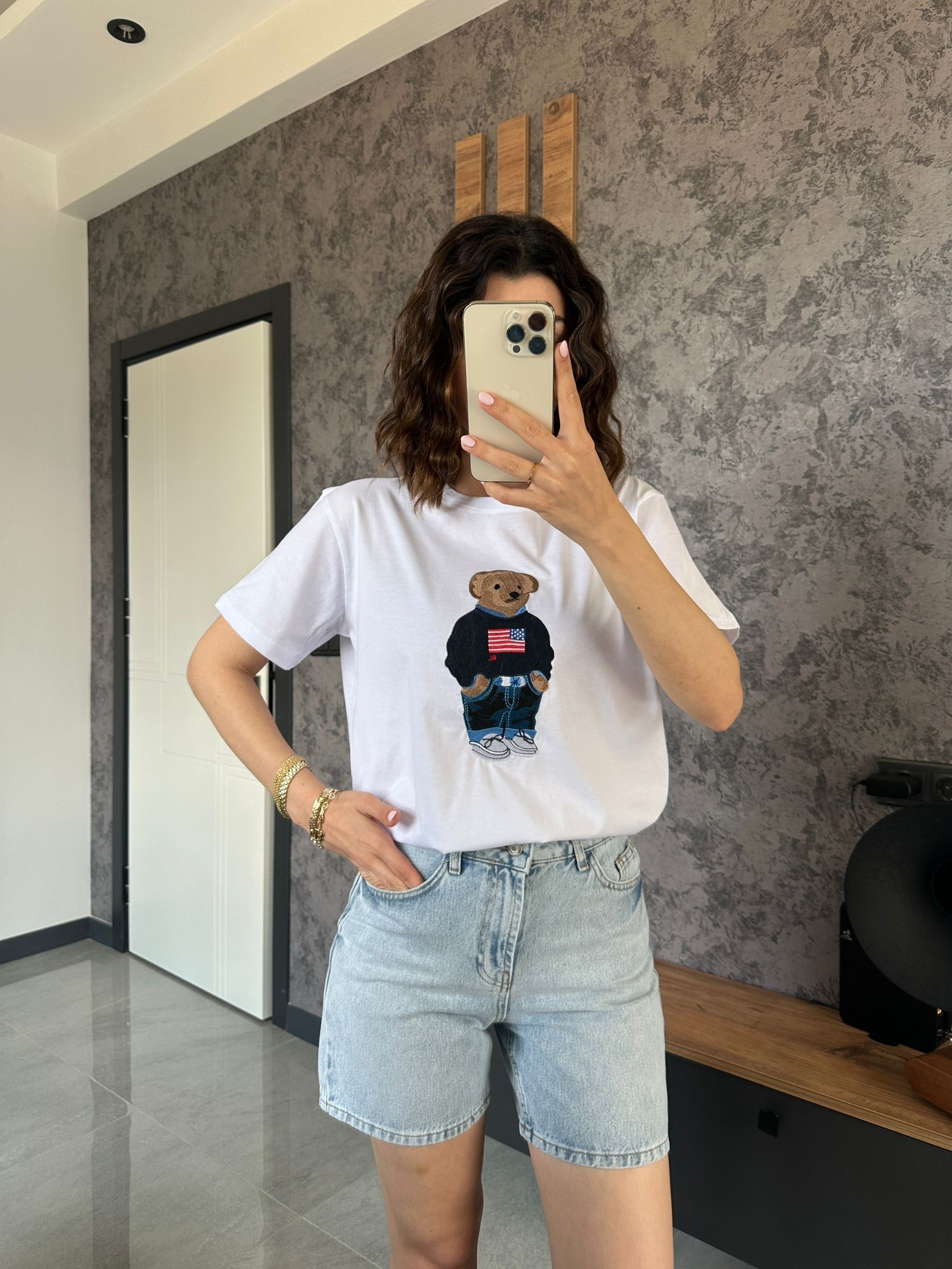 Özel Seri Denim Şort Buz Mavi