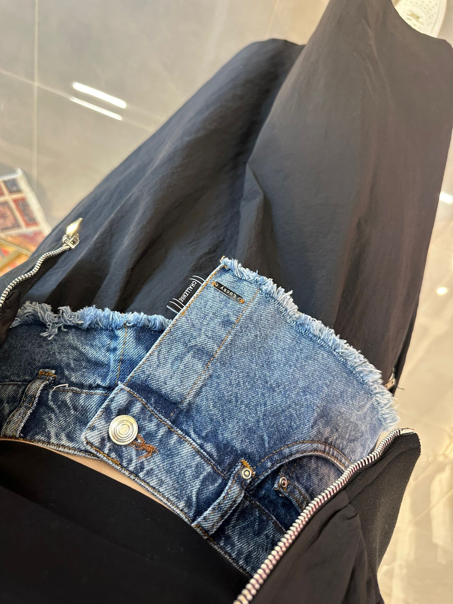 Denim Detaylı Tasarım Paraşüt Takım 