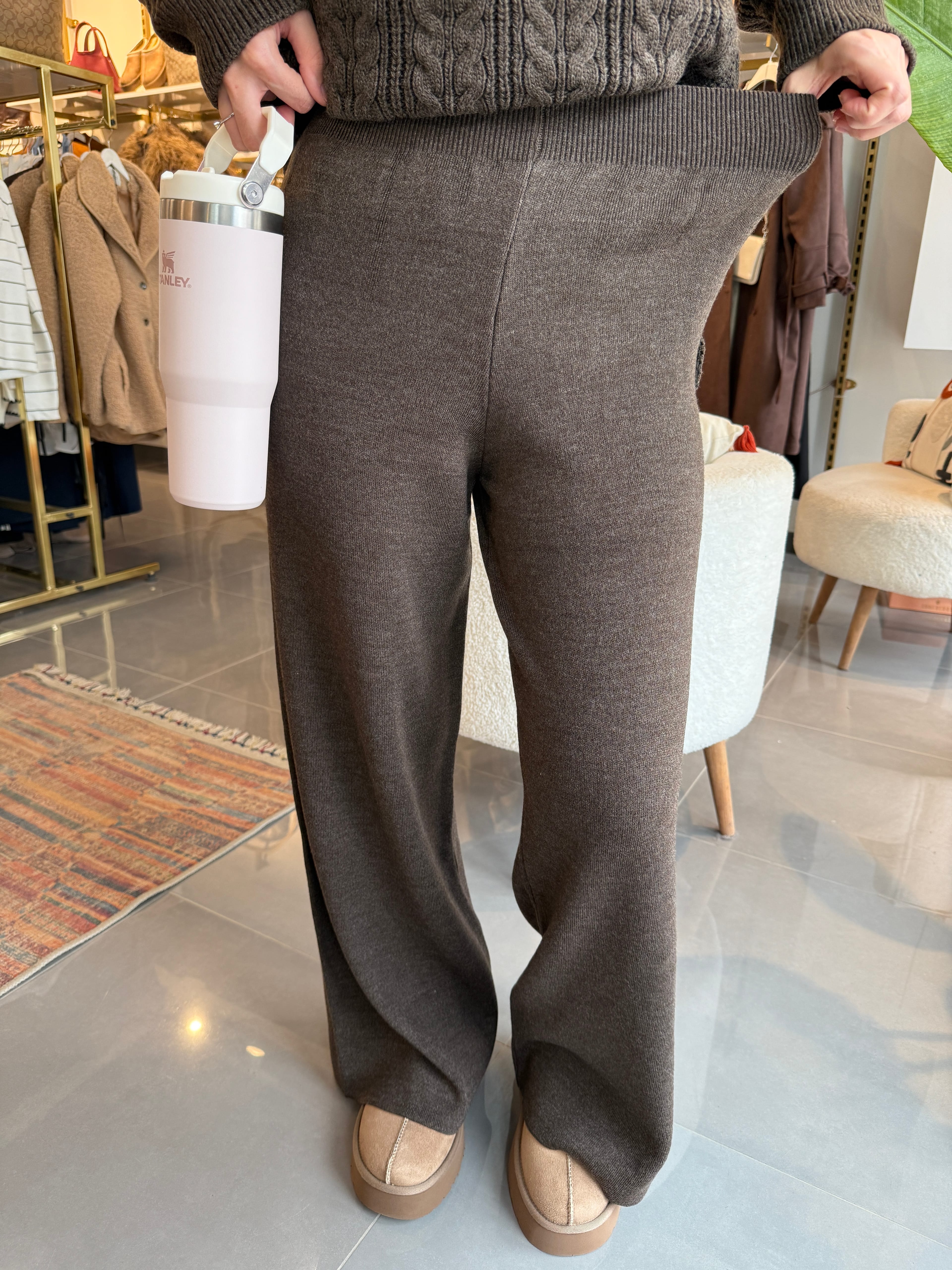 Premium Triko Pantolon Kahve