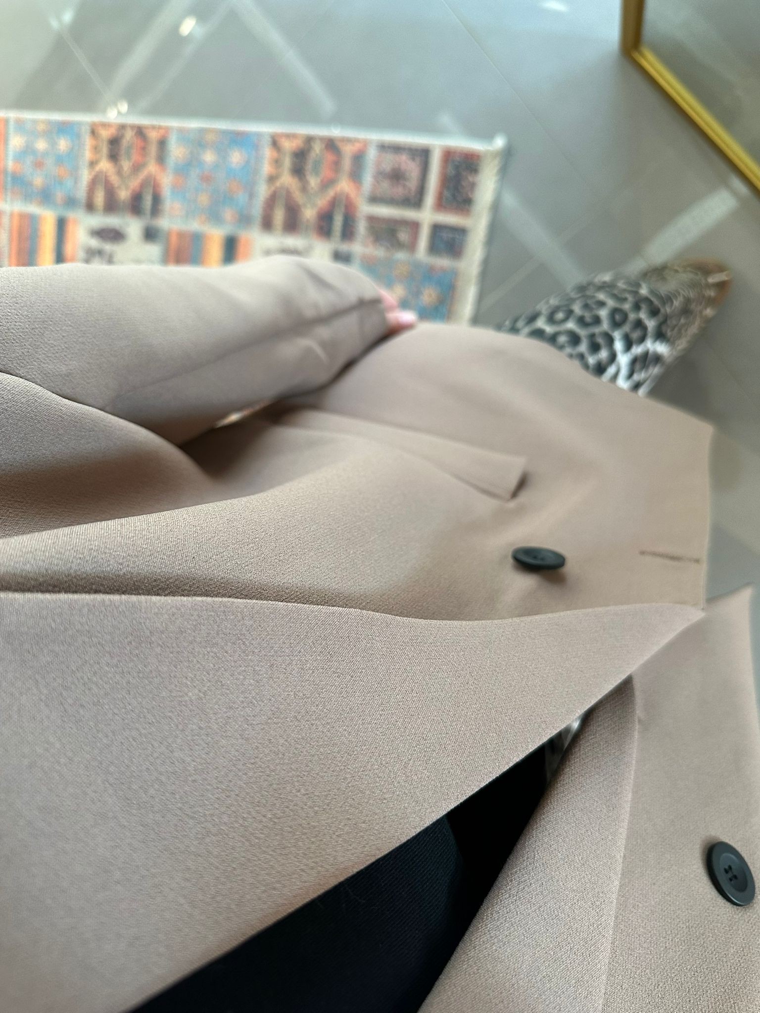 Oversize Vatkalı Blazer Kahve