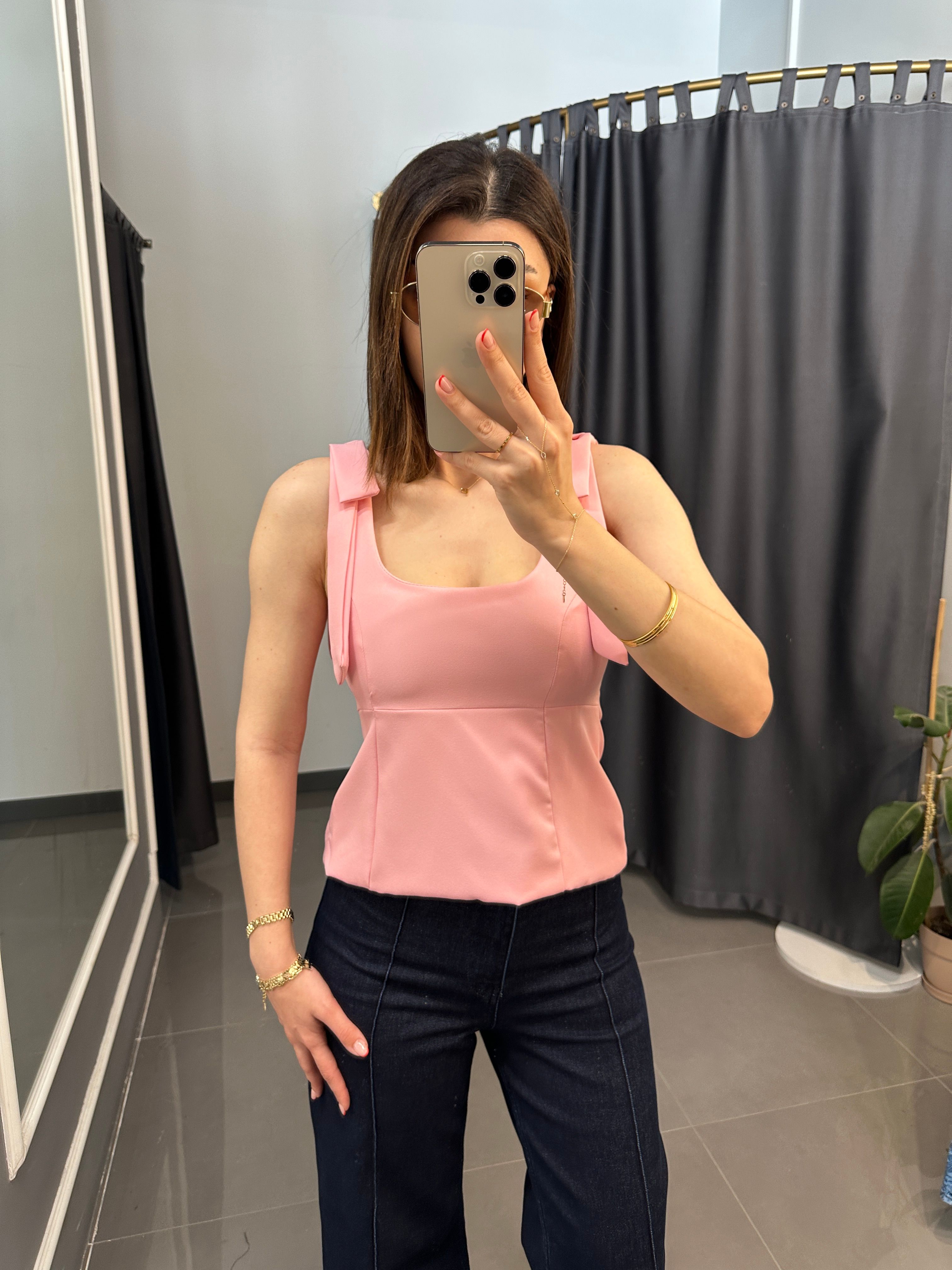 Marka Model Fiyonk Detay Bluz Pembe