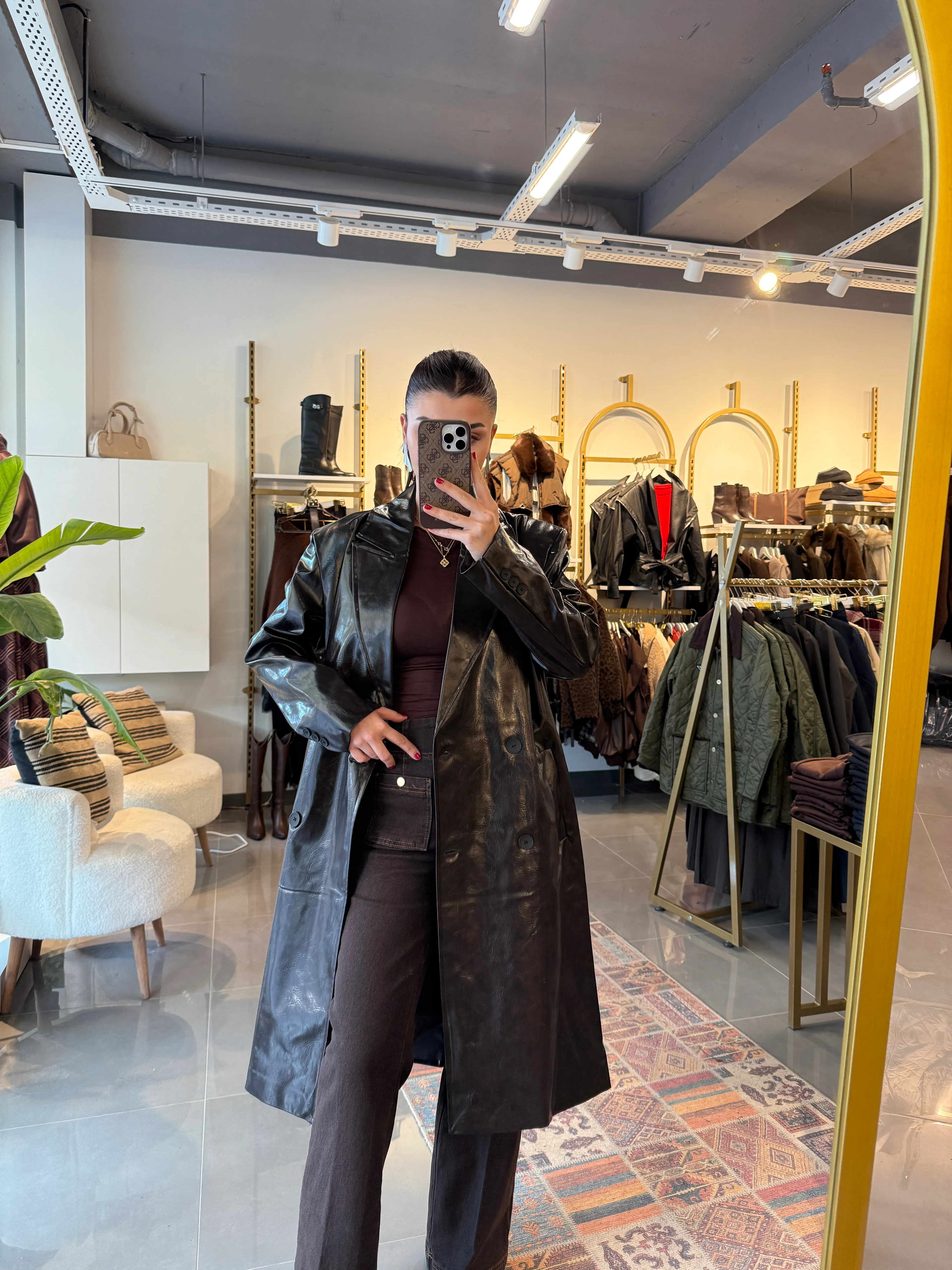 Lüks Kalite Kemerli Deri Kaban 