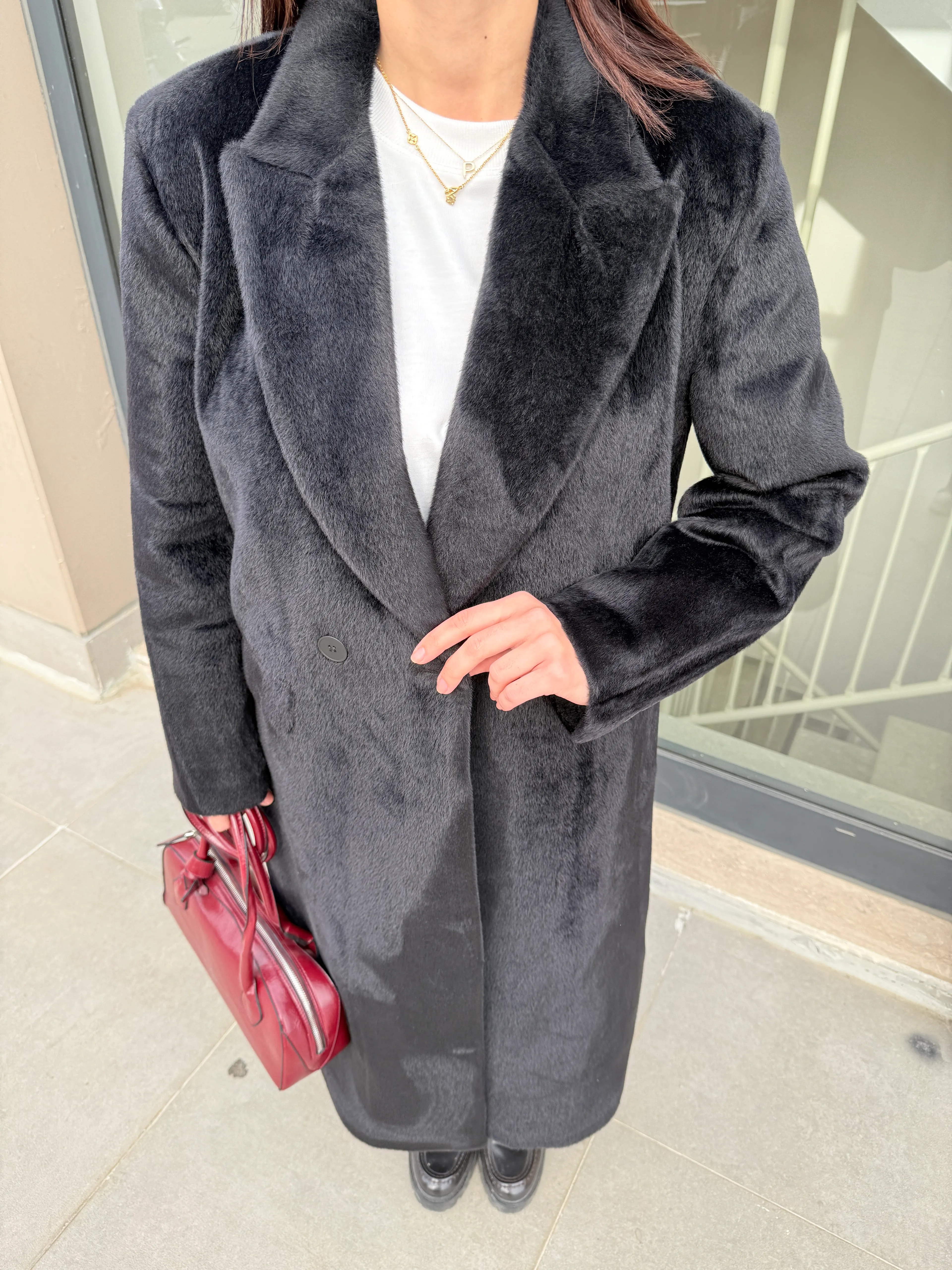 Özel Dokulu Benalla Kaban Siyah 