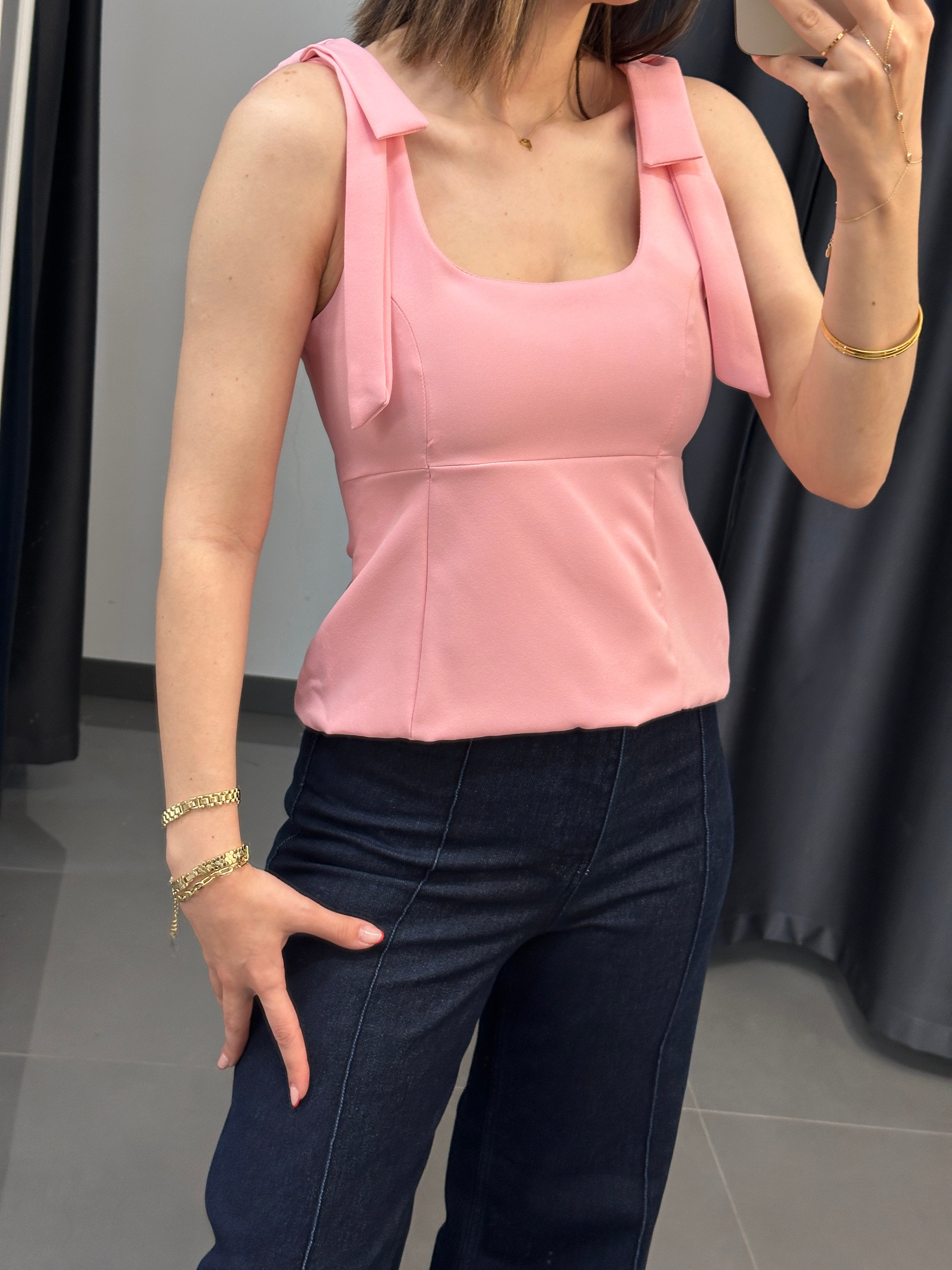 Marka Model Fiyonk Detay Bluz Pembe