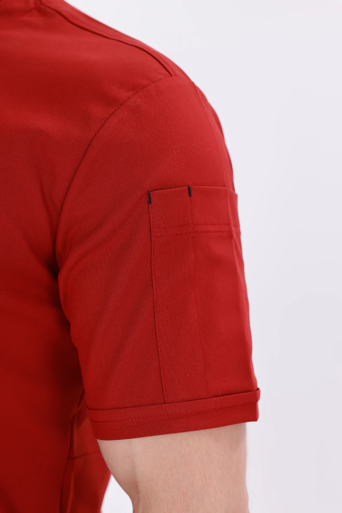 Erkek Apollon Kiremit (Şef-Ceketi & Kısa-Kol) Likralı