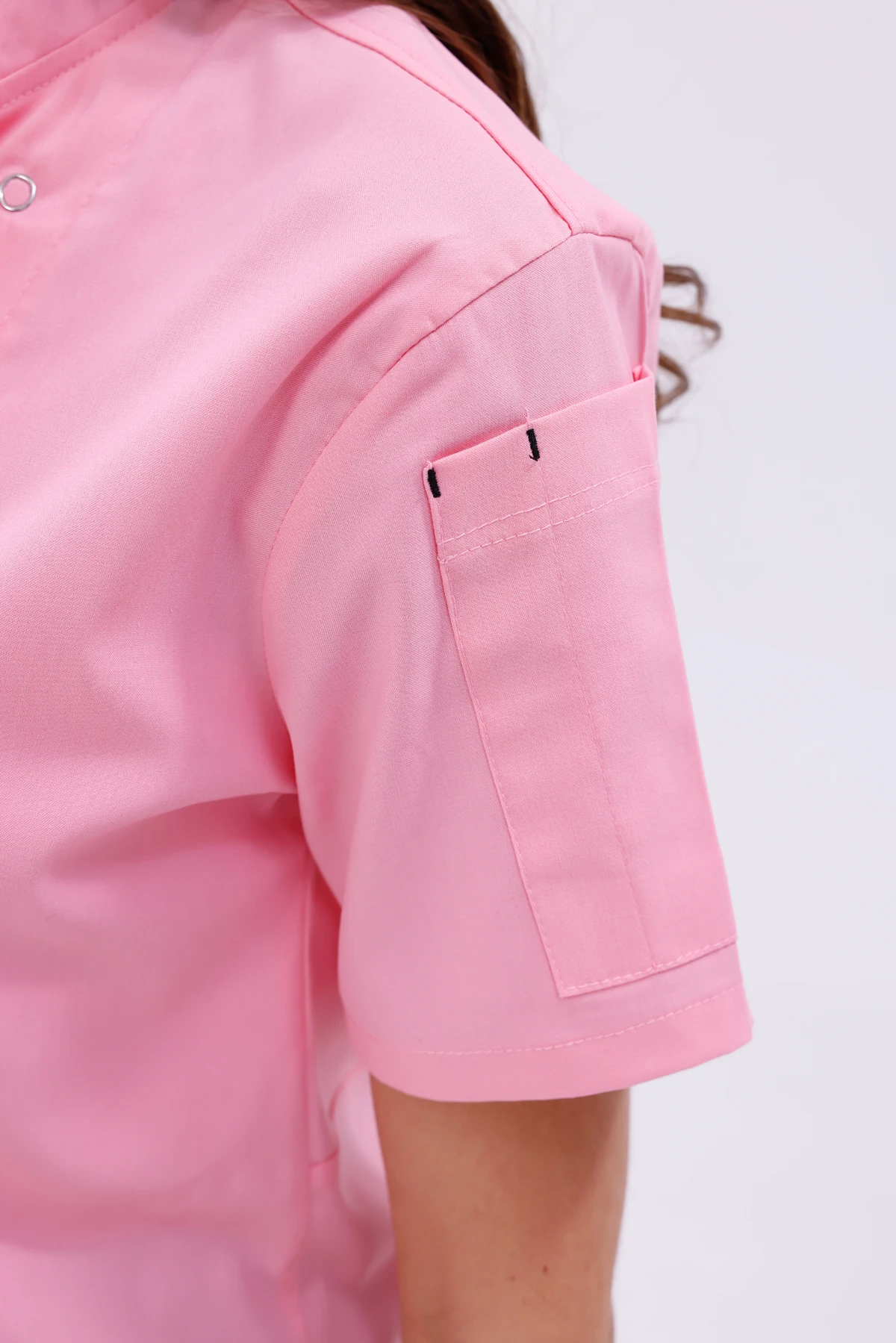 Kadın Apollon Pembe (Şef-Ceketi & Kısa-Kol) Likralı