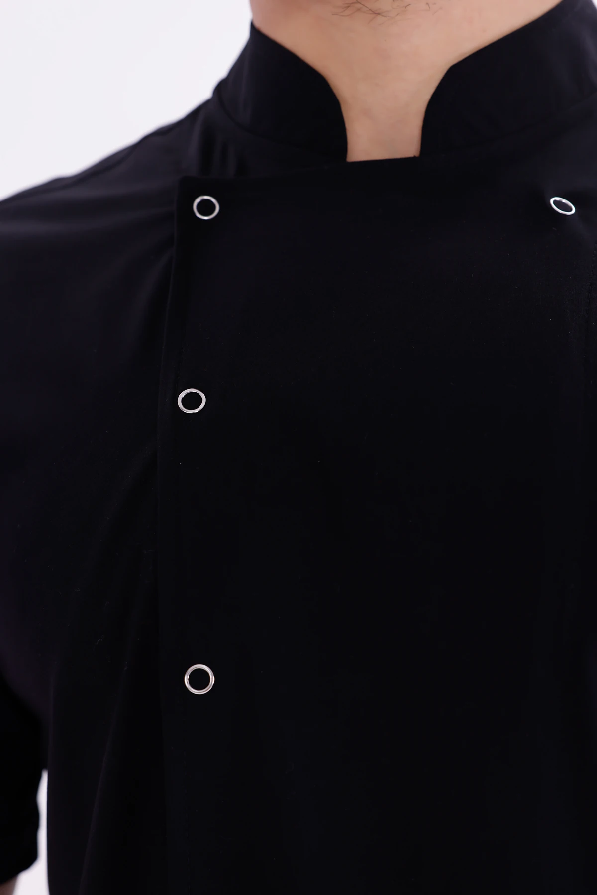 Erkek Apollon Siyah (Şef-Ceketi & Kısa-Kol) Likralı