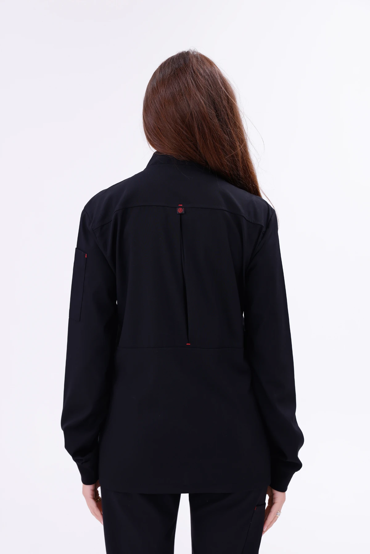 Kadın Apollon Siyah (Şef-Ceketi & Uzun-Kol) Likralı