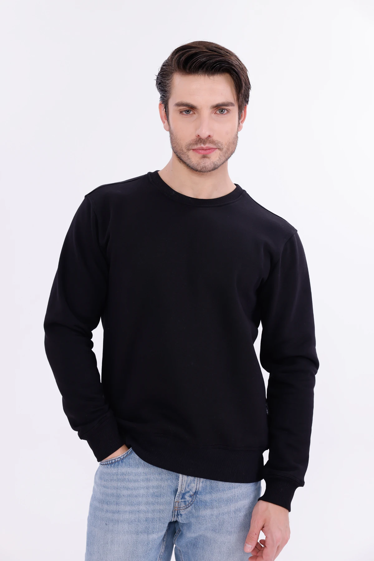 Erkek Nova-Siyah (Sweatshirt)