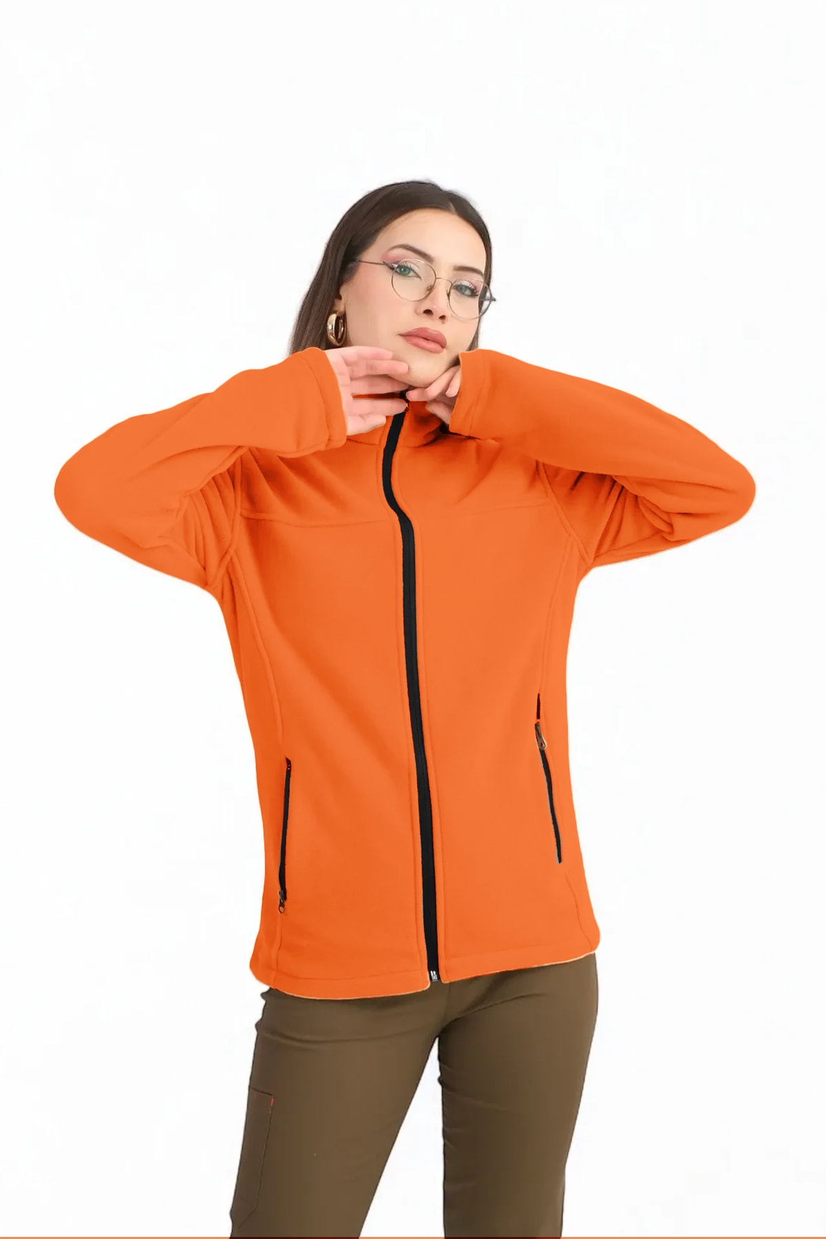 Kadın Aqua Turuncu (Polar-Ceket)
