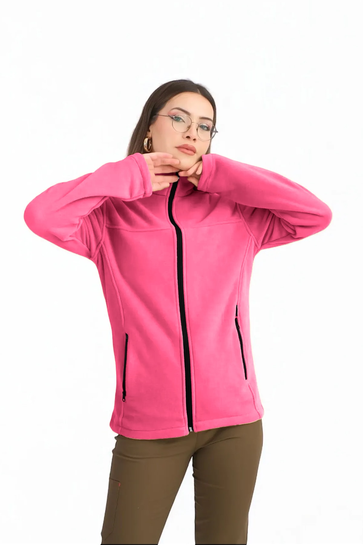 Kadın Aqua Pembe (Polar-Ceket)