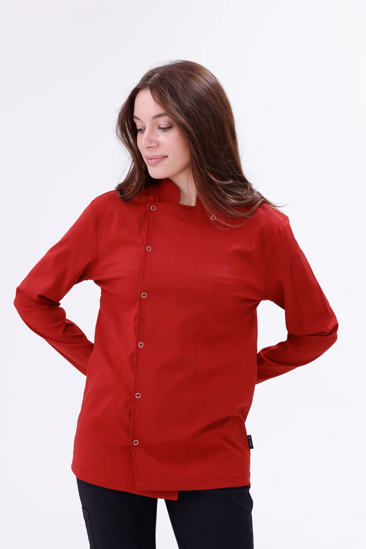 Kadın Apollon Kiremit (Şef-Ceketi & Uzun-Kol) Likralı