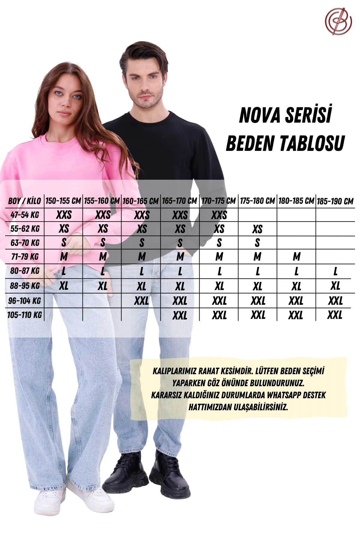 Erkek Nova-Pembe (Sweatshirt)