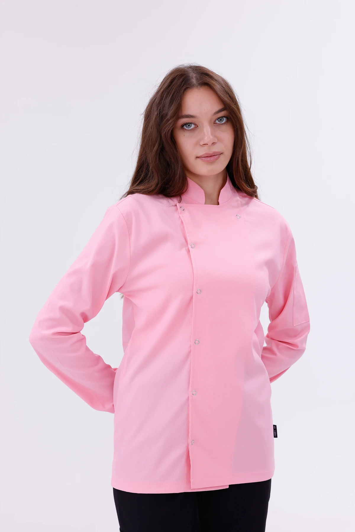 Kadın Apollon Pembe (Şef-Ceketi & Uzun-Kol) Likralı