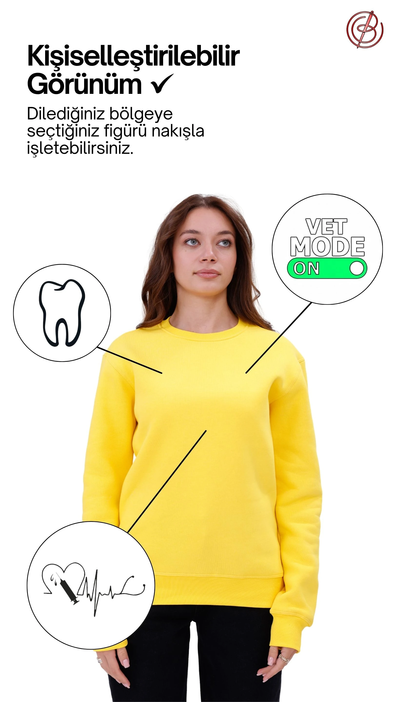 Kadın Nova-Sarı (Sweatshirt)