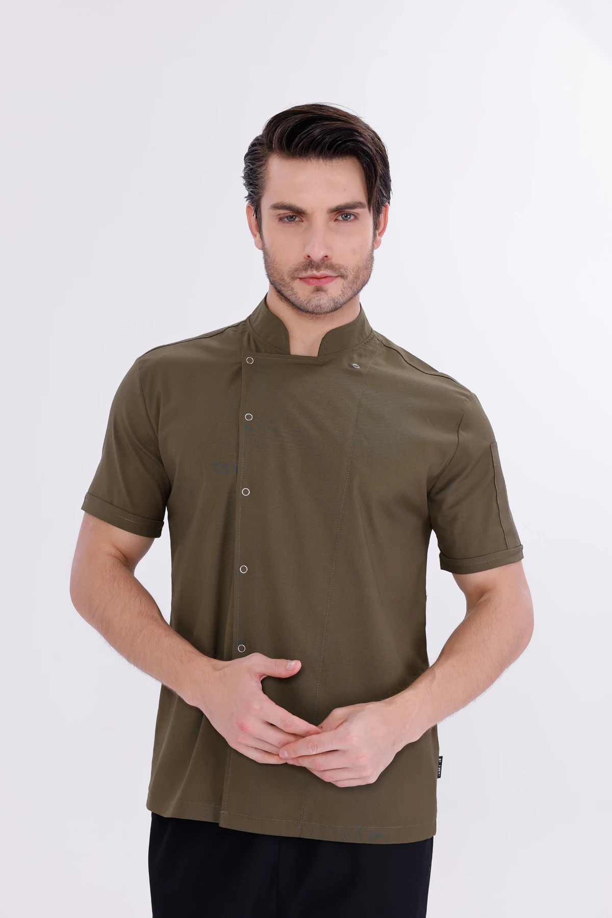 Erkek Apollon Haki (Şef-Ceketi & Kısa-Kol) Likralı