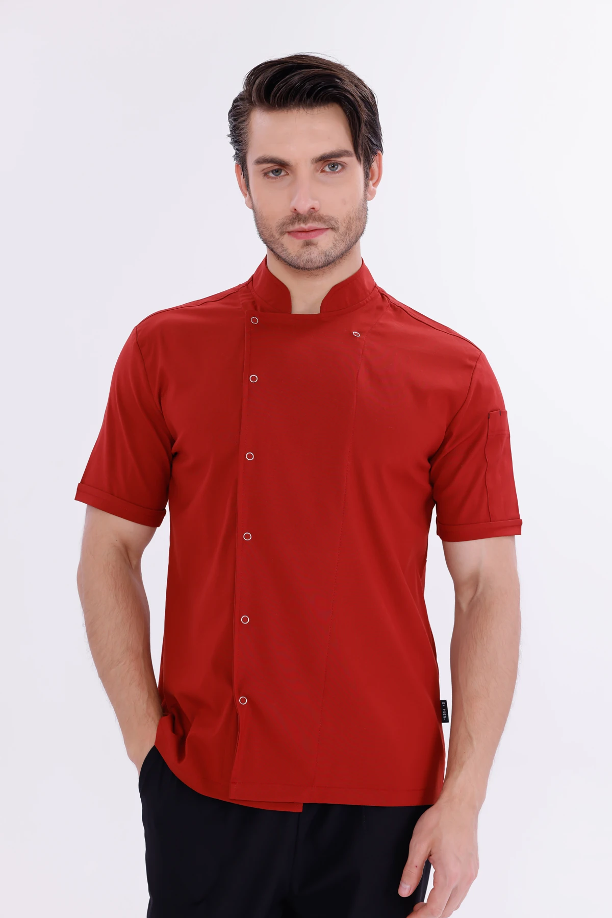 Erkek Apollon Kiremit (Şef-Ceketi & Kısa-Kol) Likralı