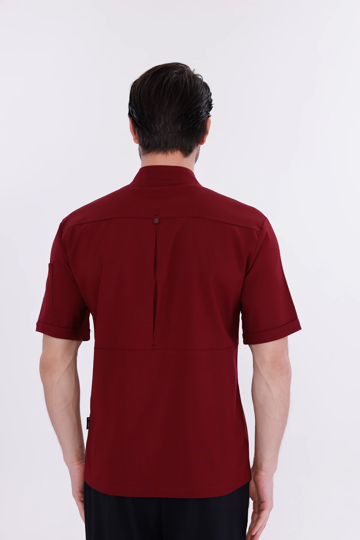 Erkek Apollon Bordo (Şef-Ceketi & Kısa-Kol) Likralı