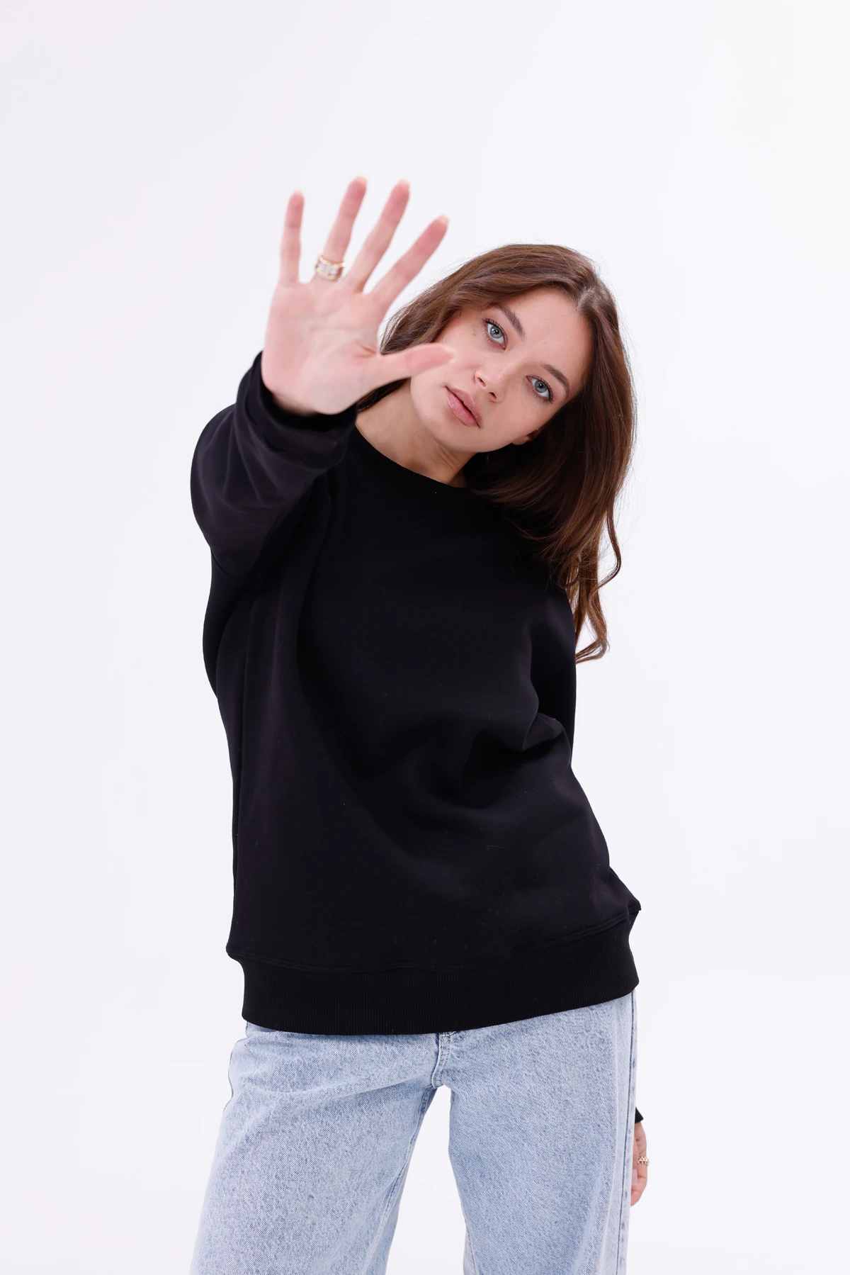 Kadın Nova-Siyah (Sweatshirt)