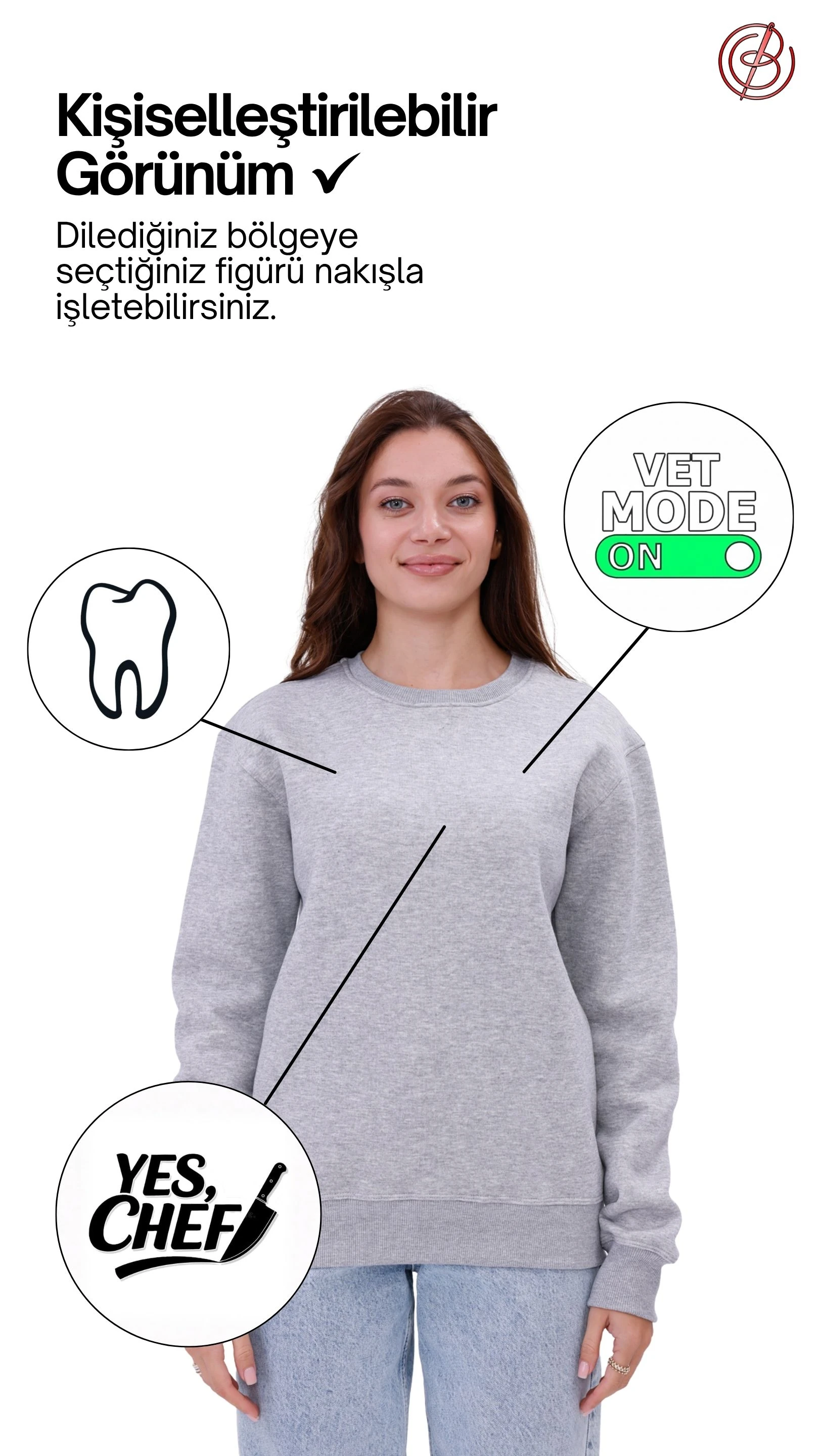 Kadın Nova-Gri (Sweatshirt)