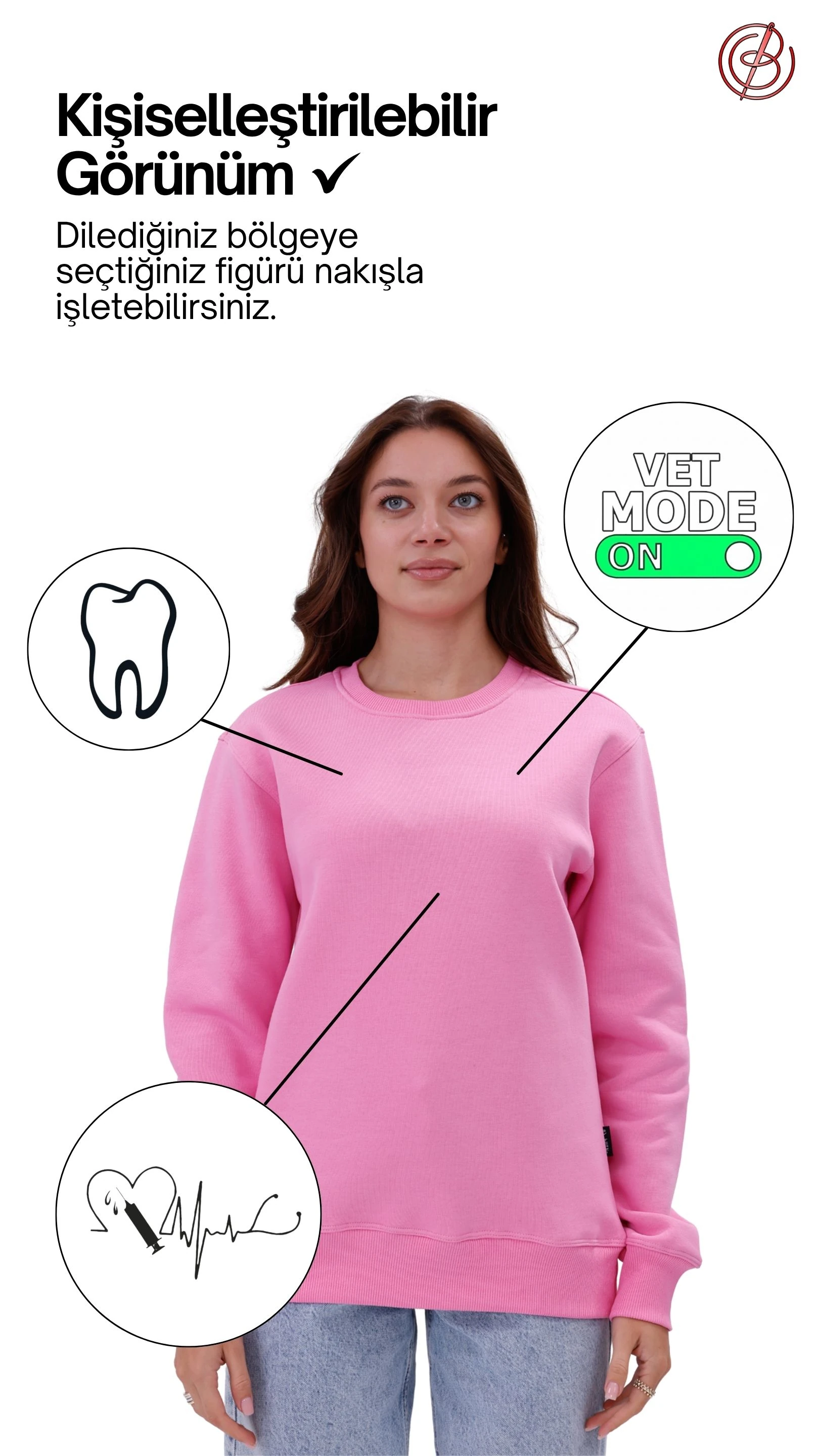 Kadın Nova-Pembe (Sweatshirt)