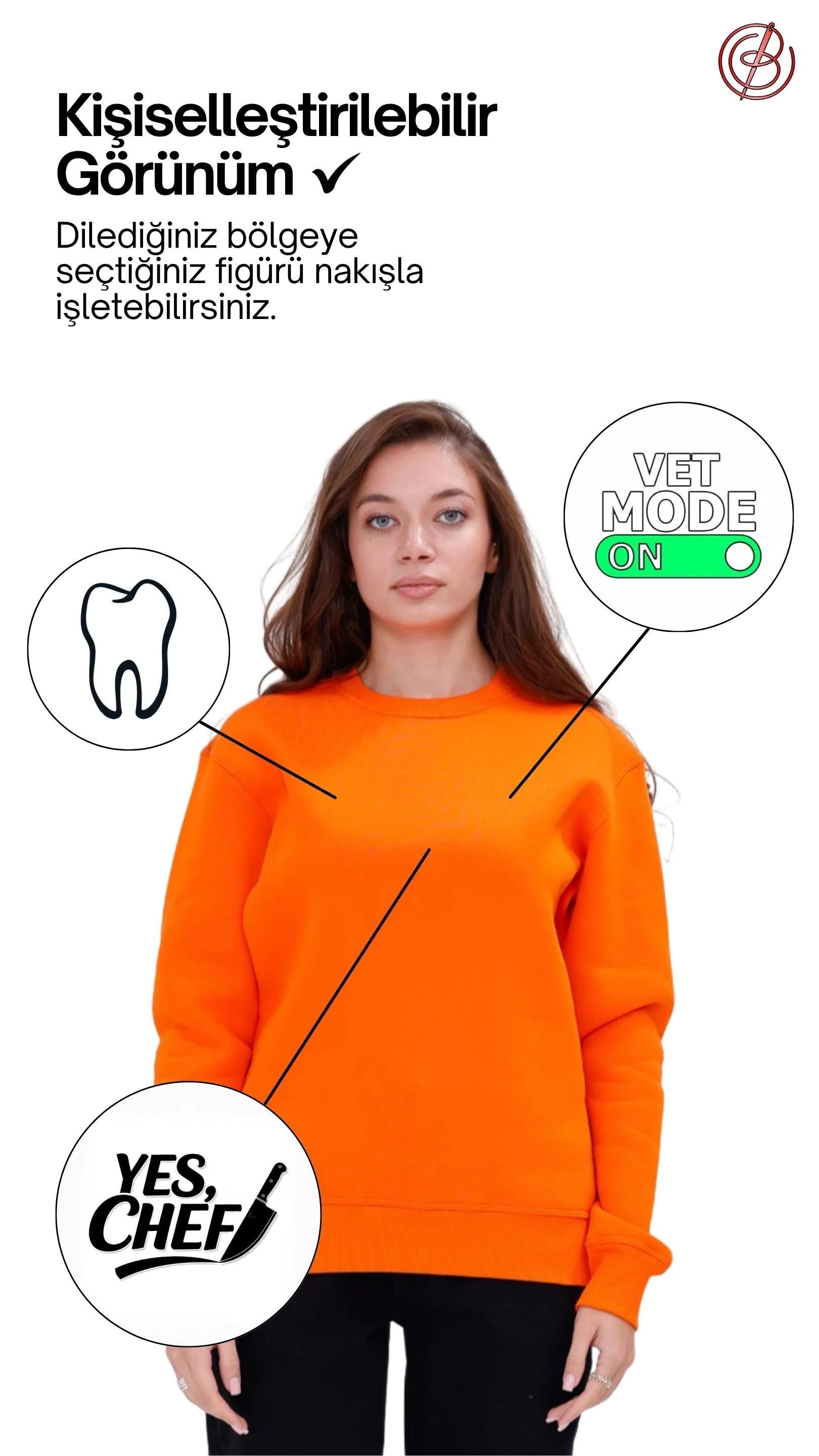 Kadın Nova-Turuncu (Sweatshirt)