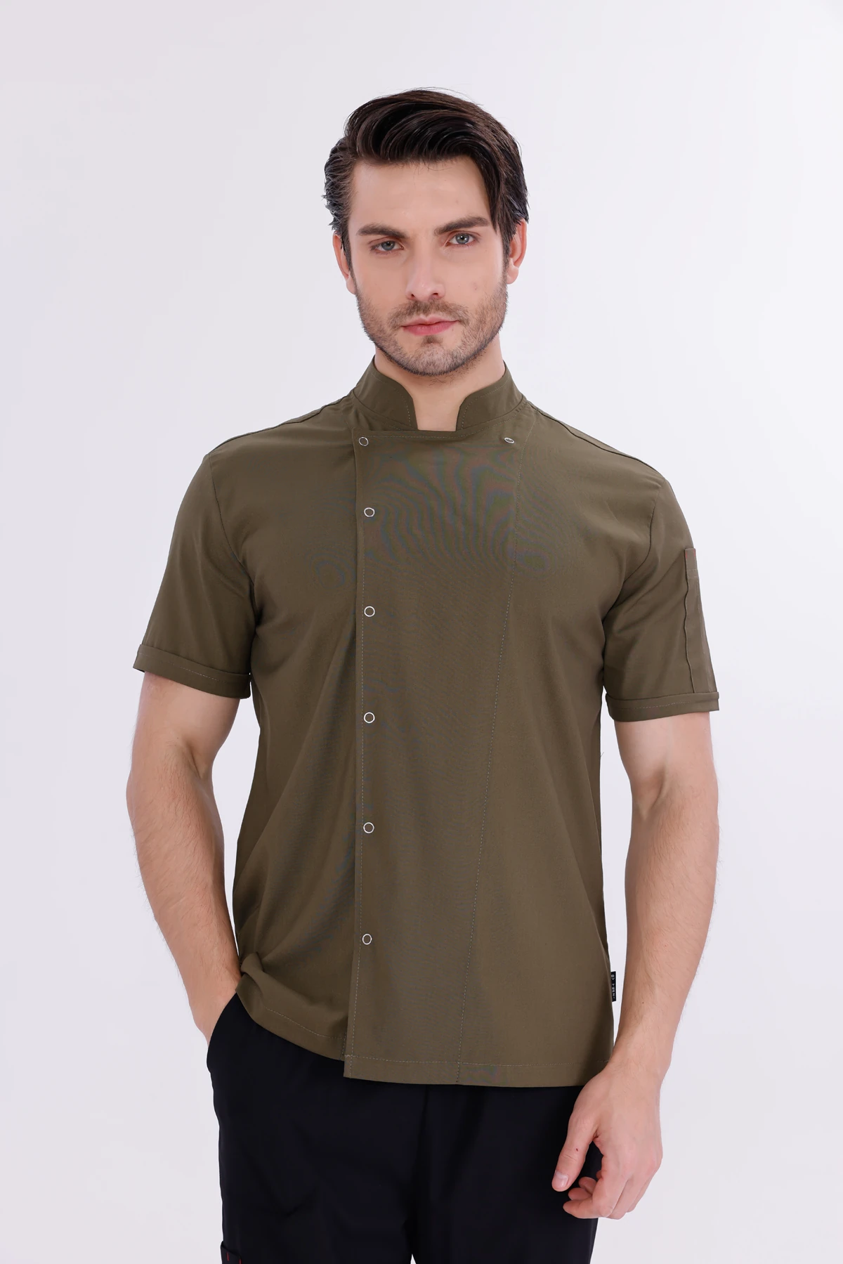 Erkek Apollon Haki (Şef-Ceketi & Kısa-Kol) Likralı