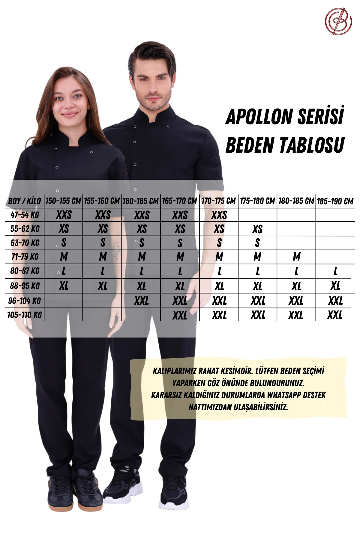 Kadın Apollon Siyah (Şef-Ceketi & Kısa-Kol) Likralı