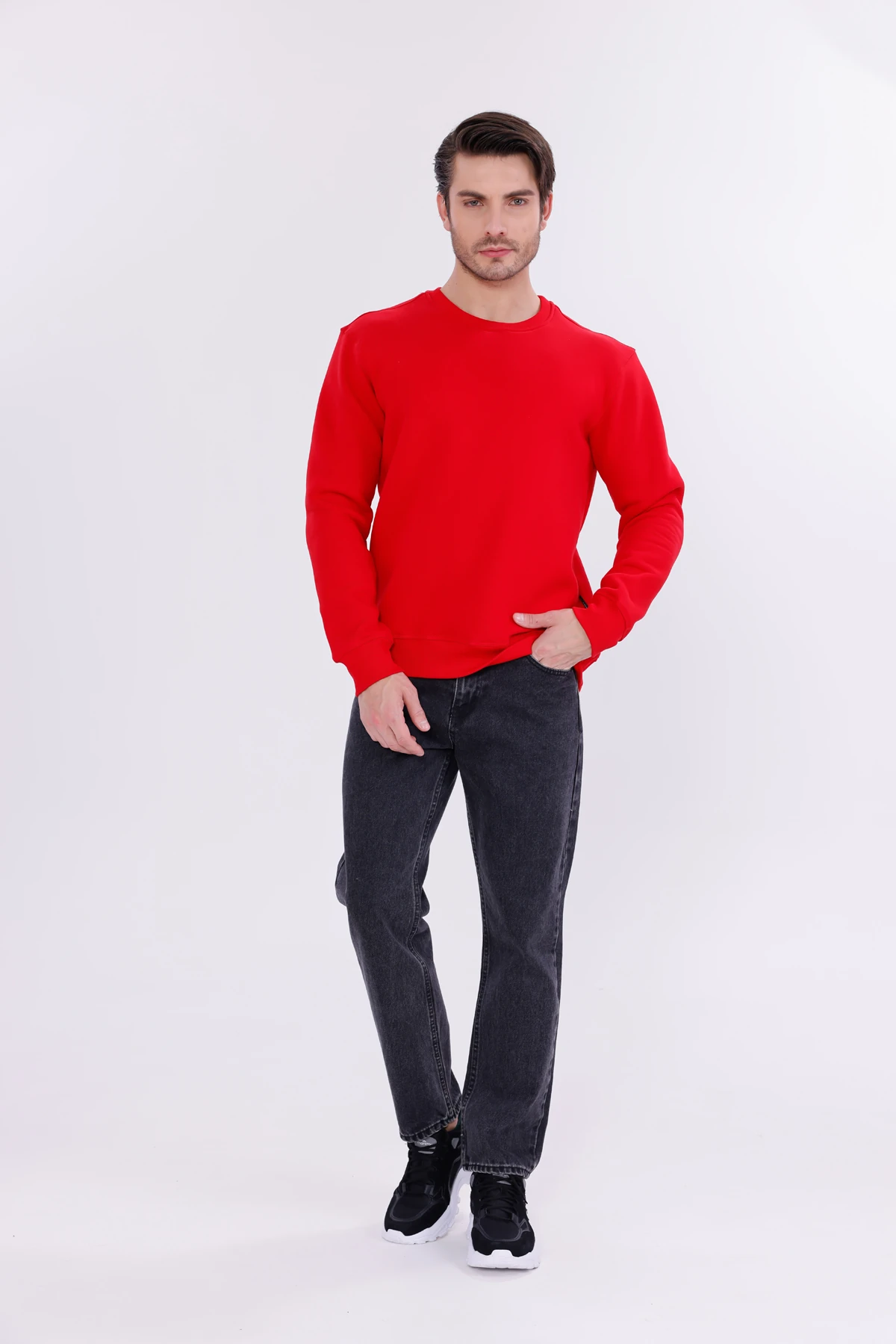 Erkek Nova-Kırmızı (Sweatshirt)