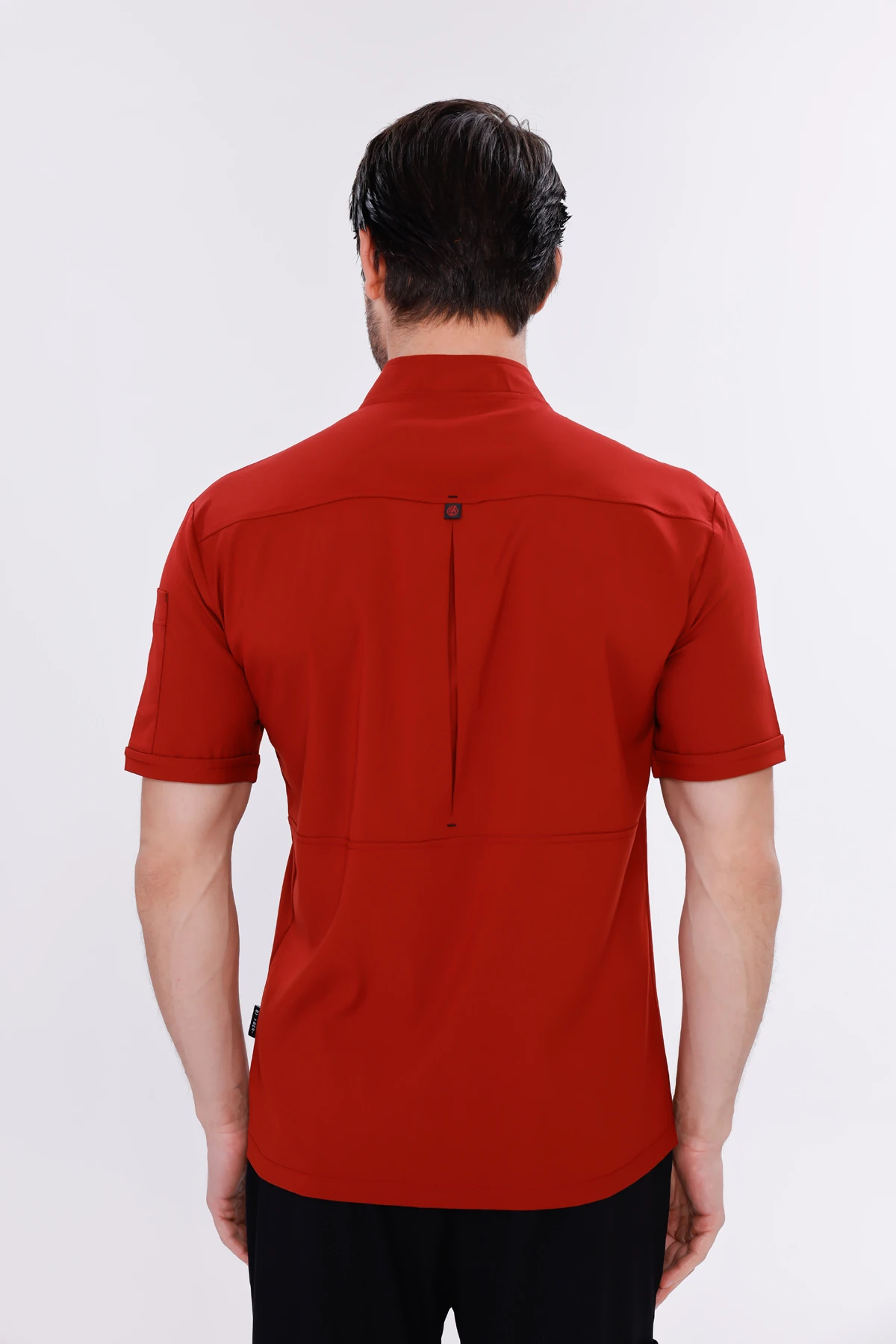 Erkek Apollon Kiremit (Şef-Ceketi & Kısa-Kol) Likralı