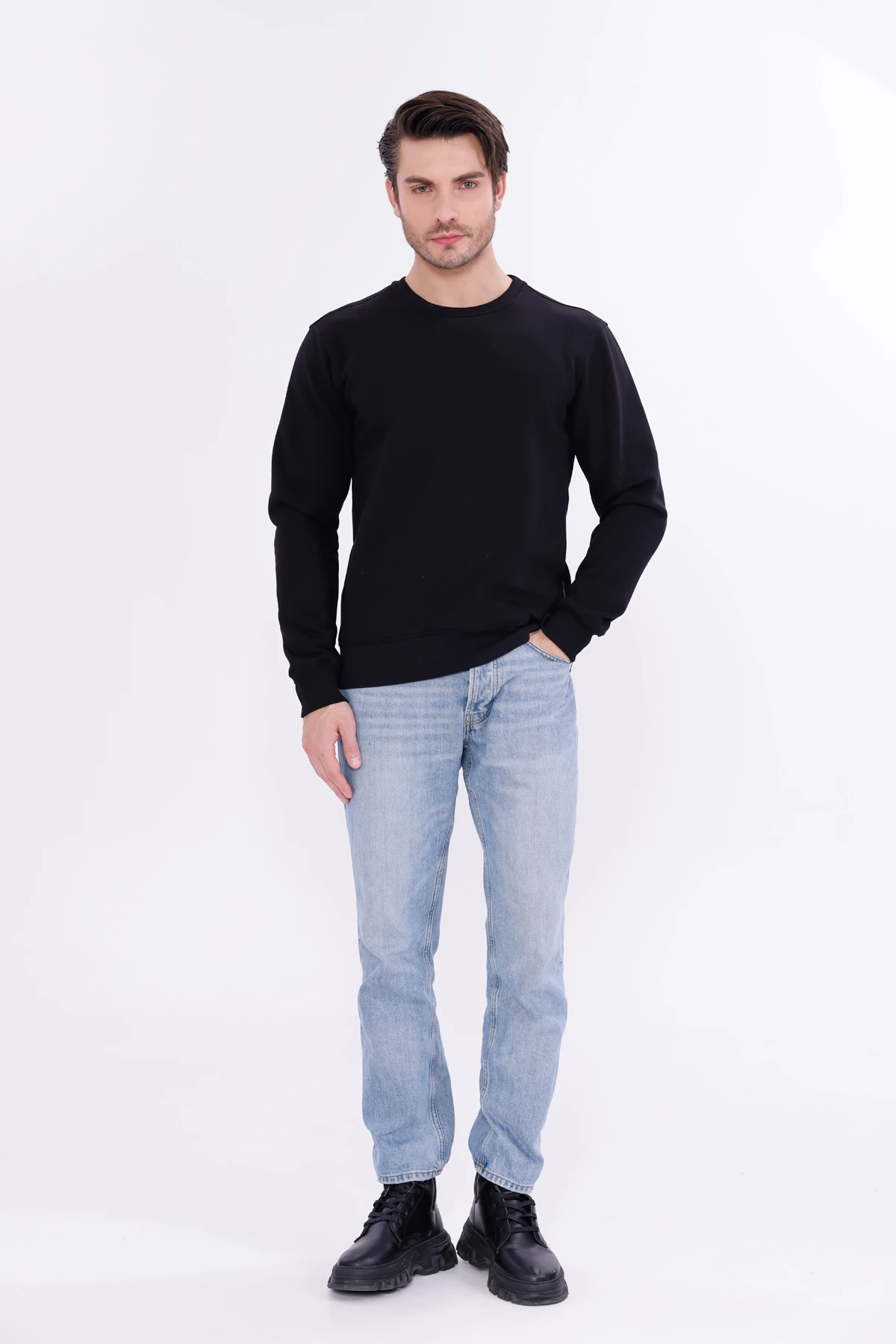 Erkek Nova-Siyah (Sweatshirt)