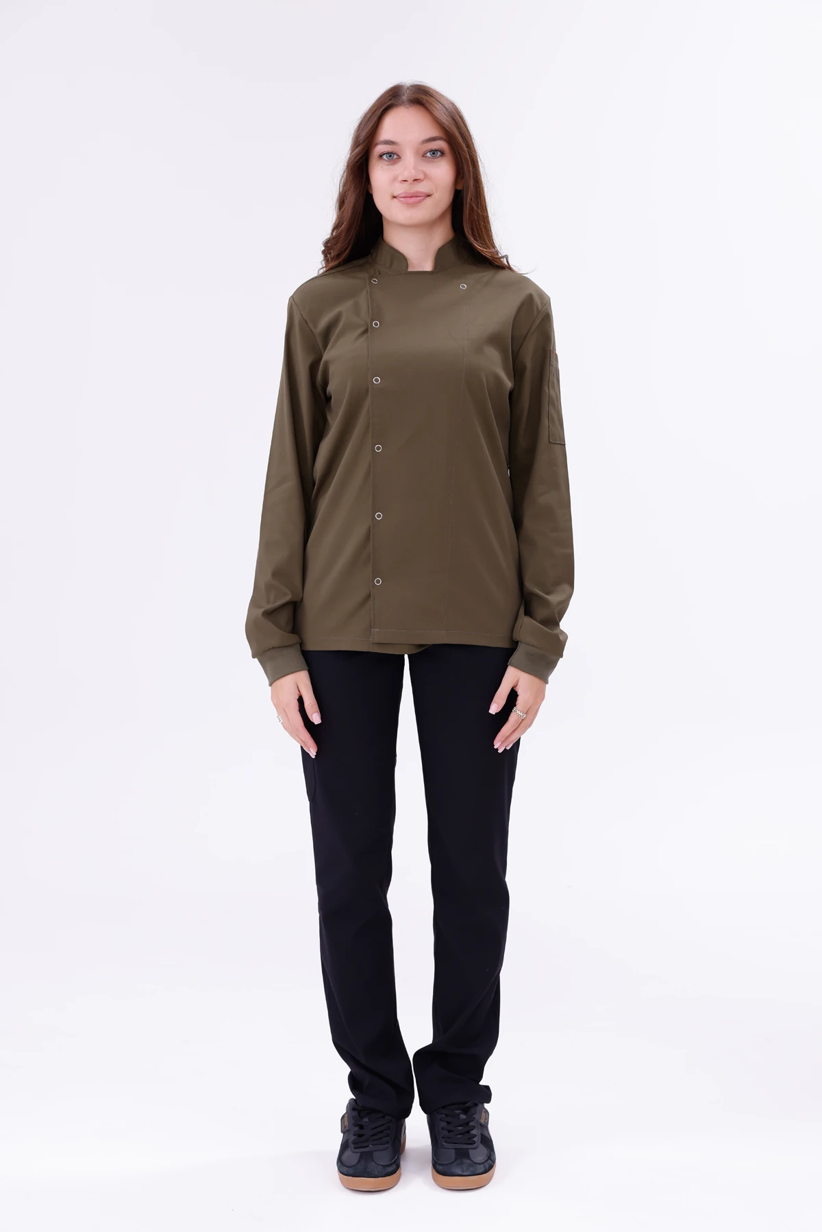 Kadın Apollon Haki (Şef-Ceketi & Uzun-Kol) Likralı