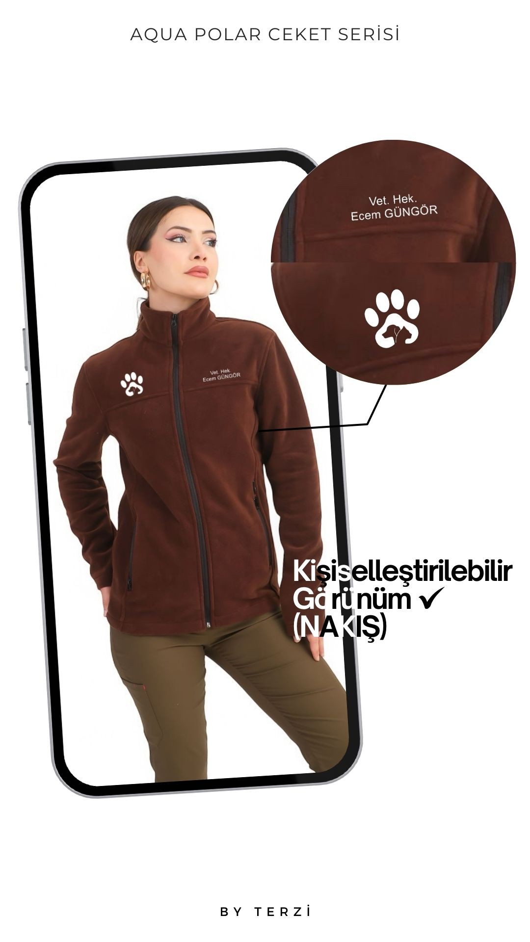 Kadın Aqua Lacivert (Polar-Ceket)