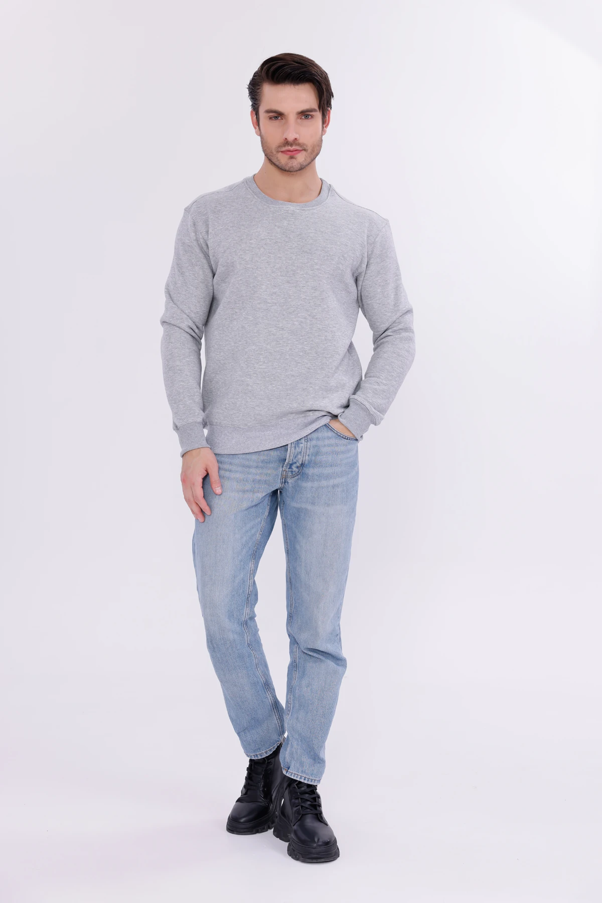 Erkek Nova-Gri (Sweatshirt)