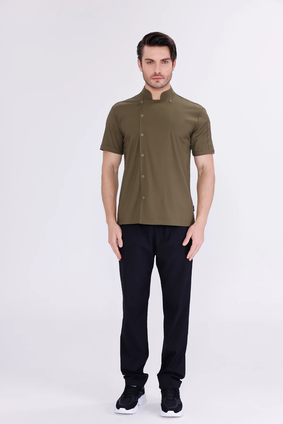 Erkek Apollon Haki (Şef-Ceketi & Kısa-Kol) Likralı