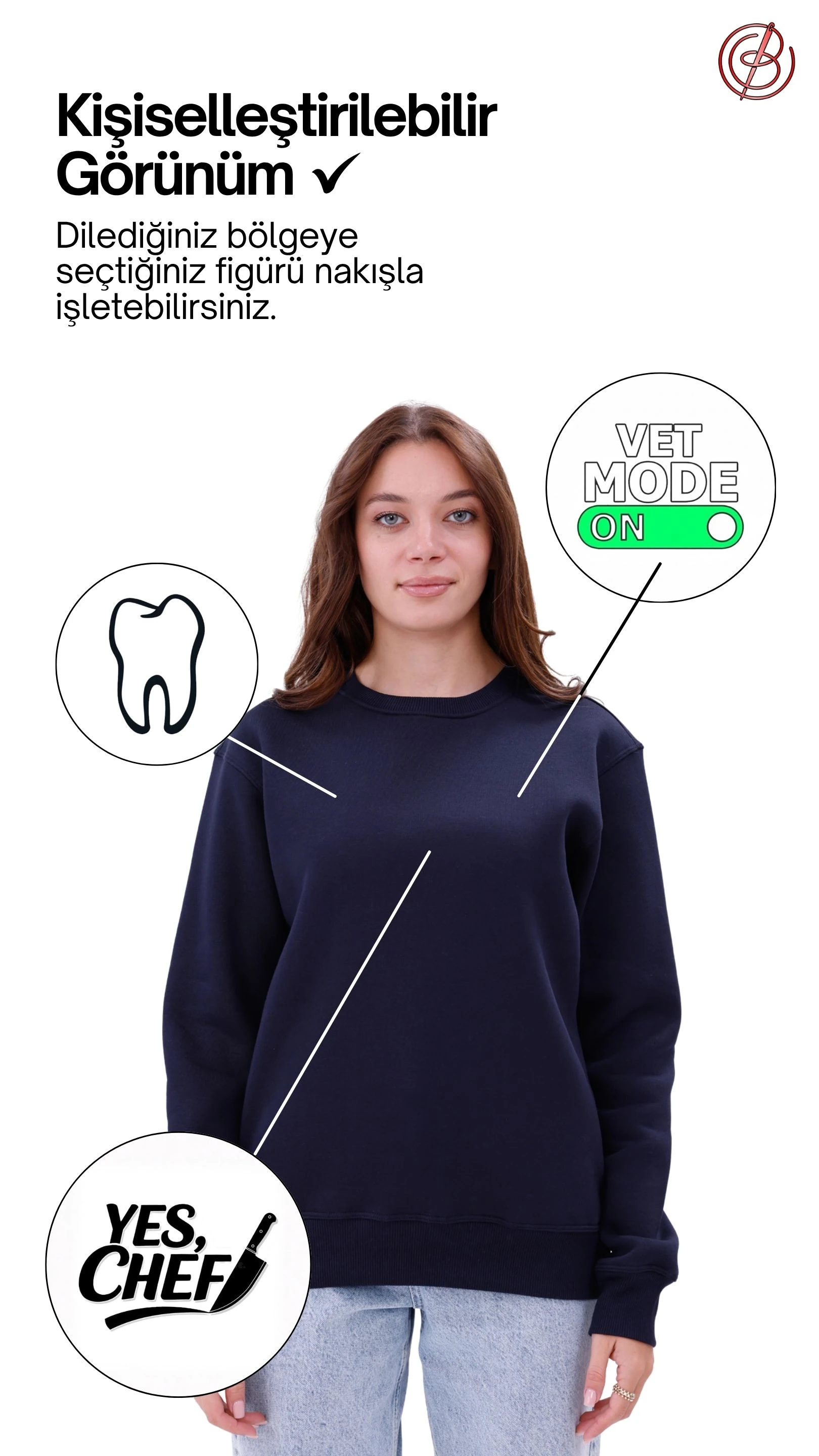 Kadın Nova-Lacivert (Sweatshirt)