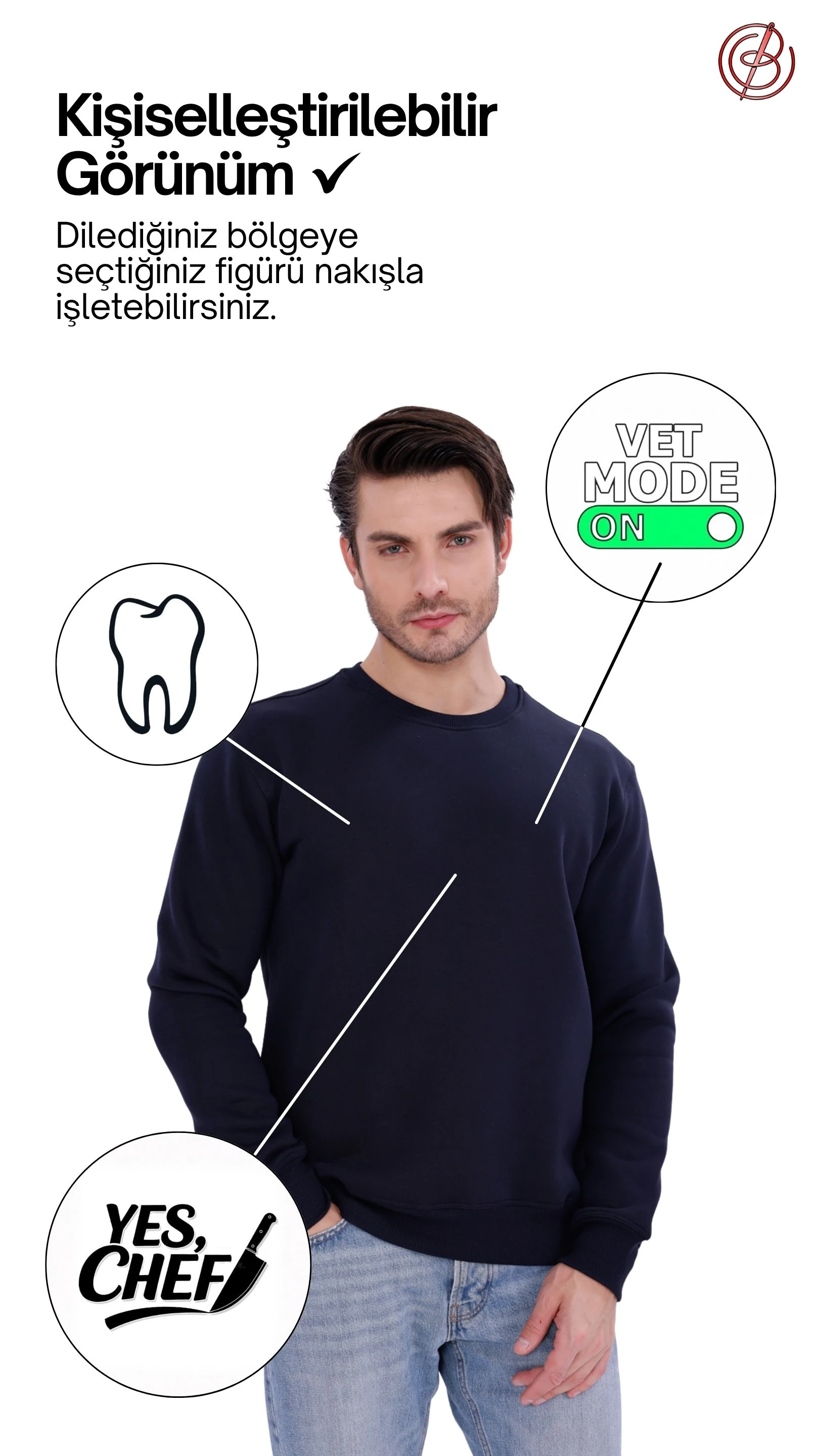 Erkek Nova-Lacivert (Sweathirt)